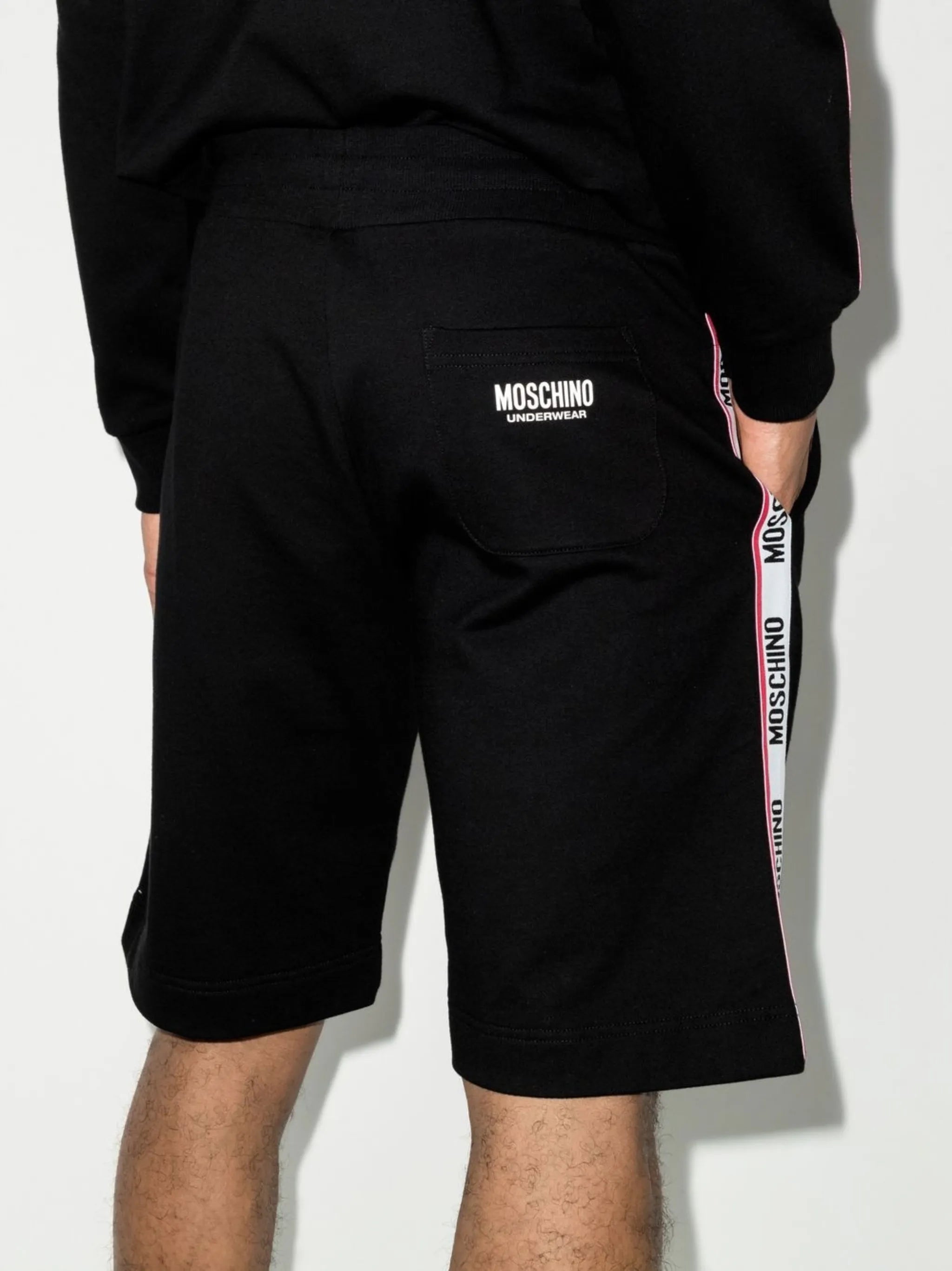 logo-tape drawstring-waist shorts