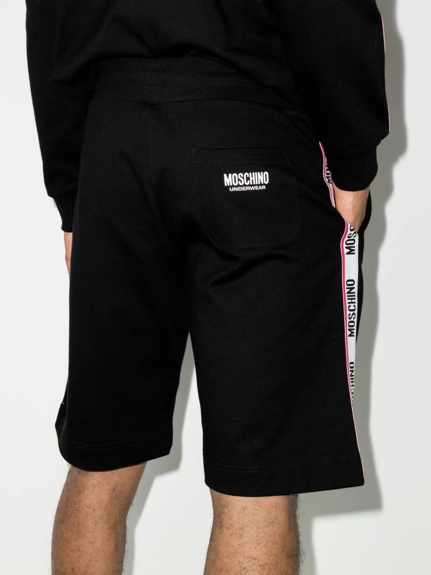 logo-tape drawstring-waist shorts