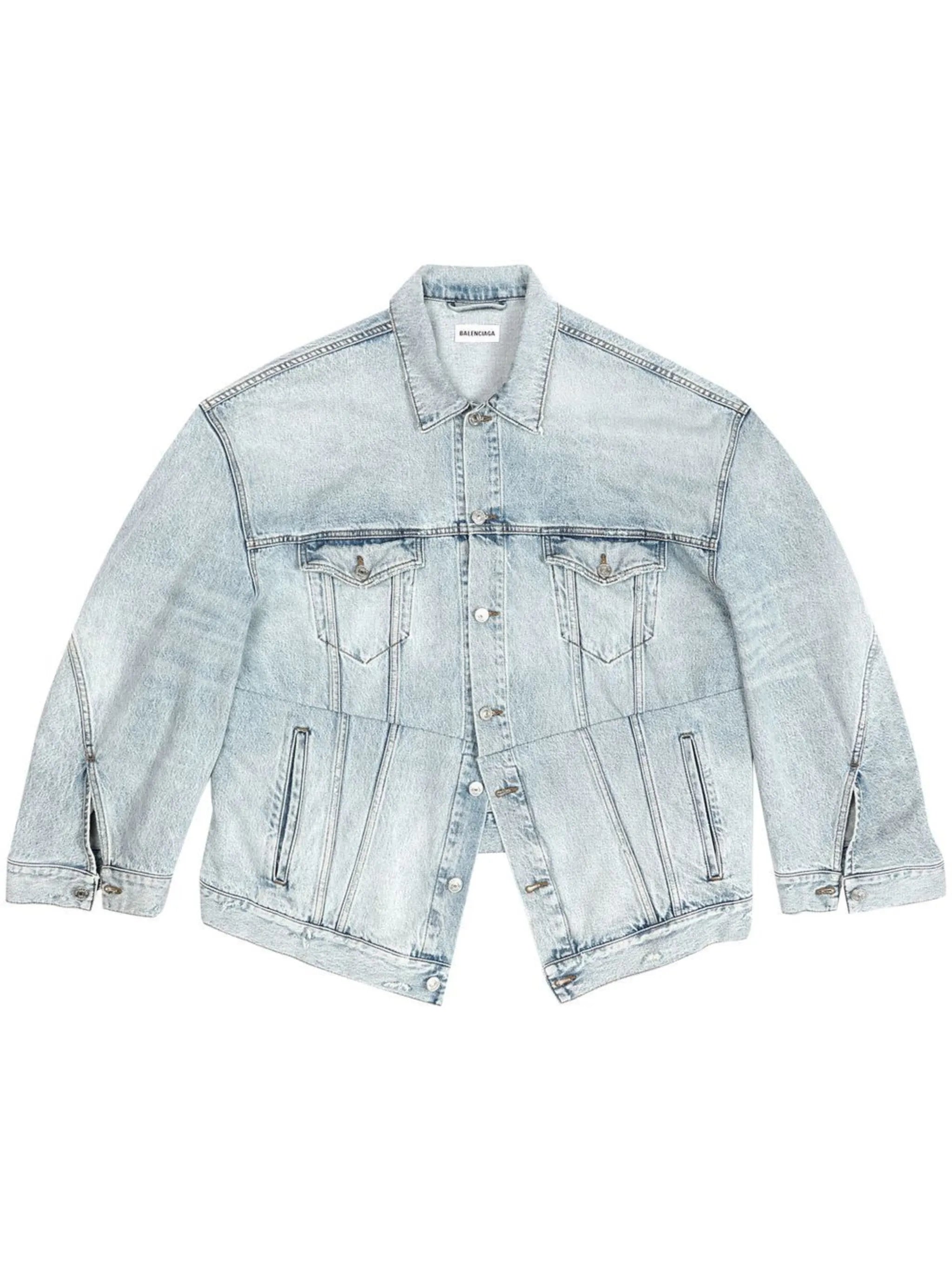 logo-embroidered denim jacket