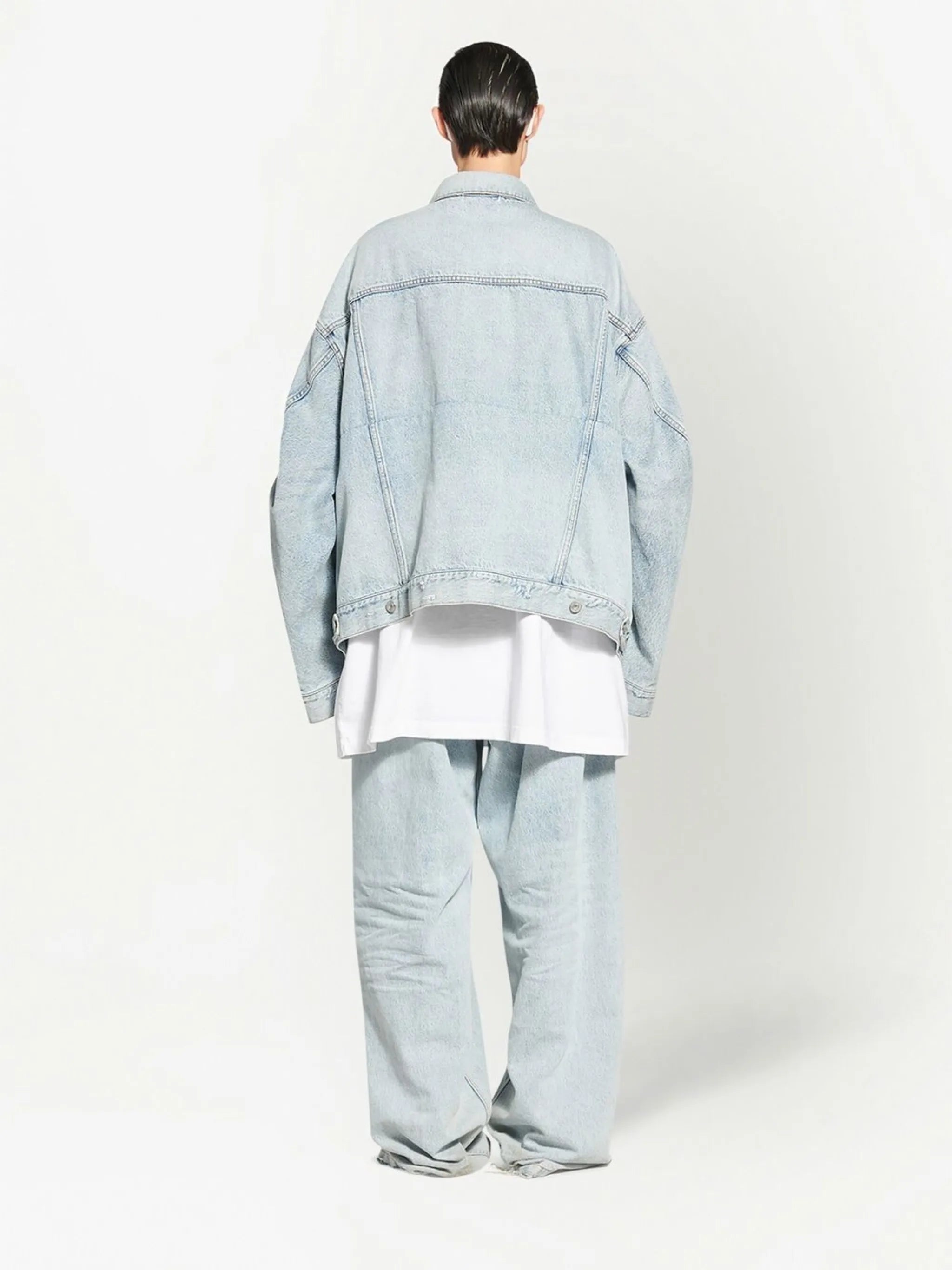logo-embroidered denim jacket