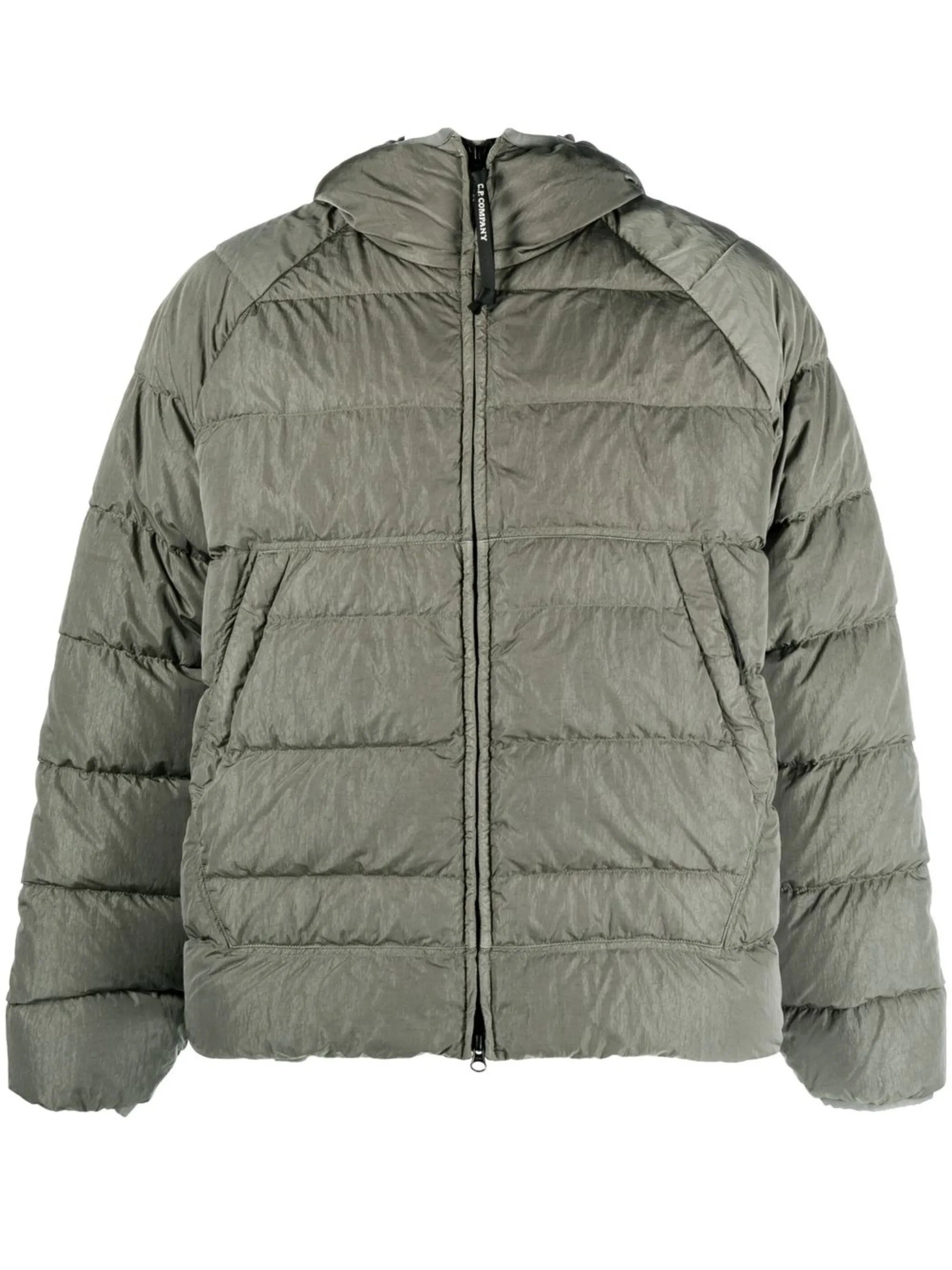 Eco-Chrome R hooded down jacket