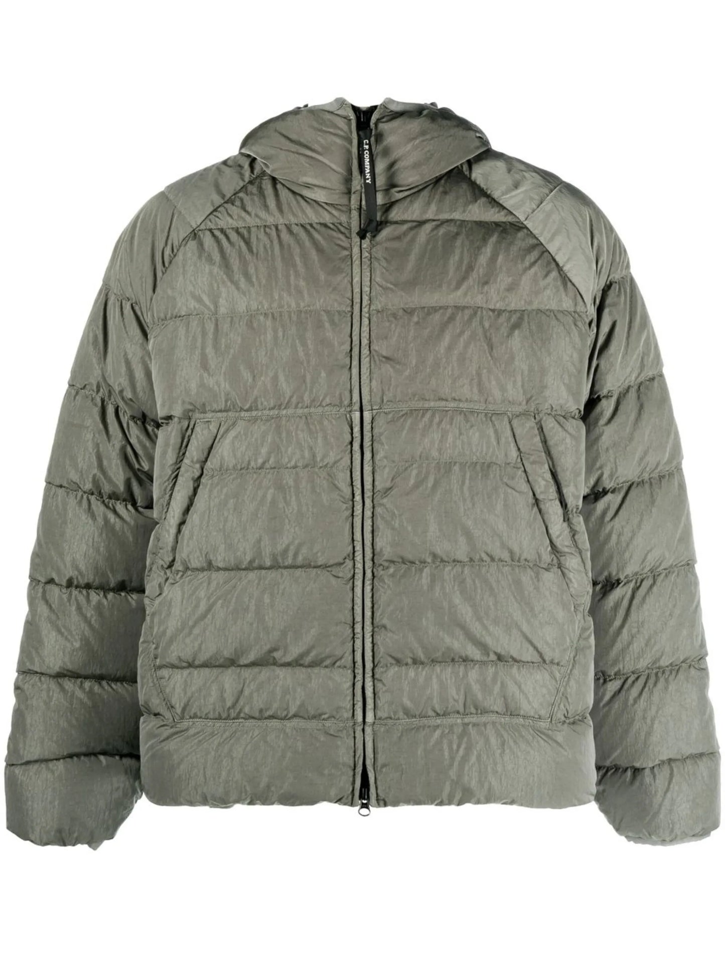 Eco-Chrome R hooded down jacket