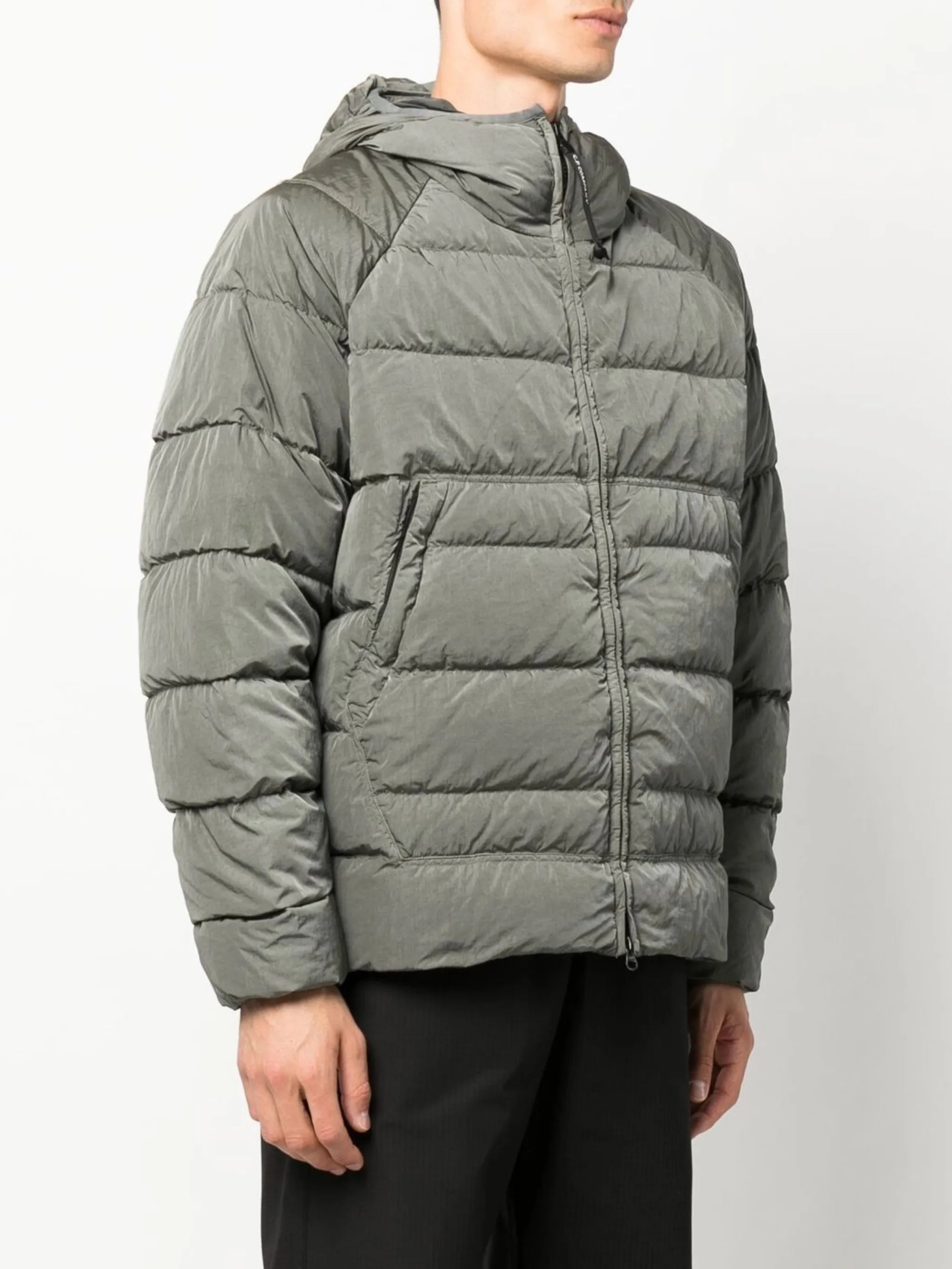 Eco-Chrome R hooded down jacket