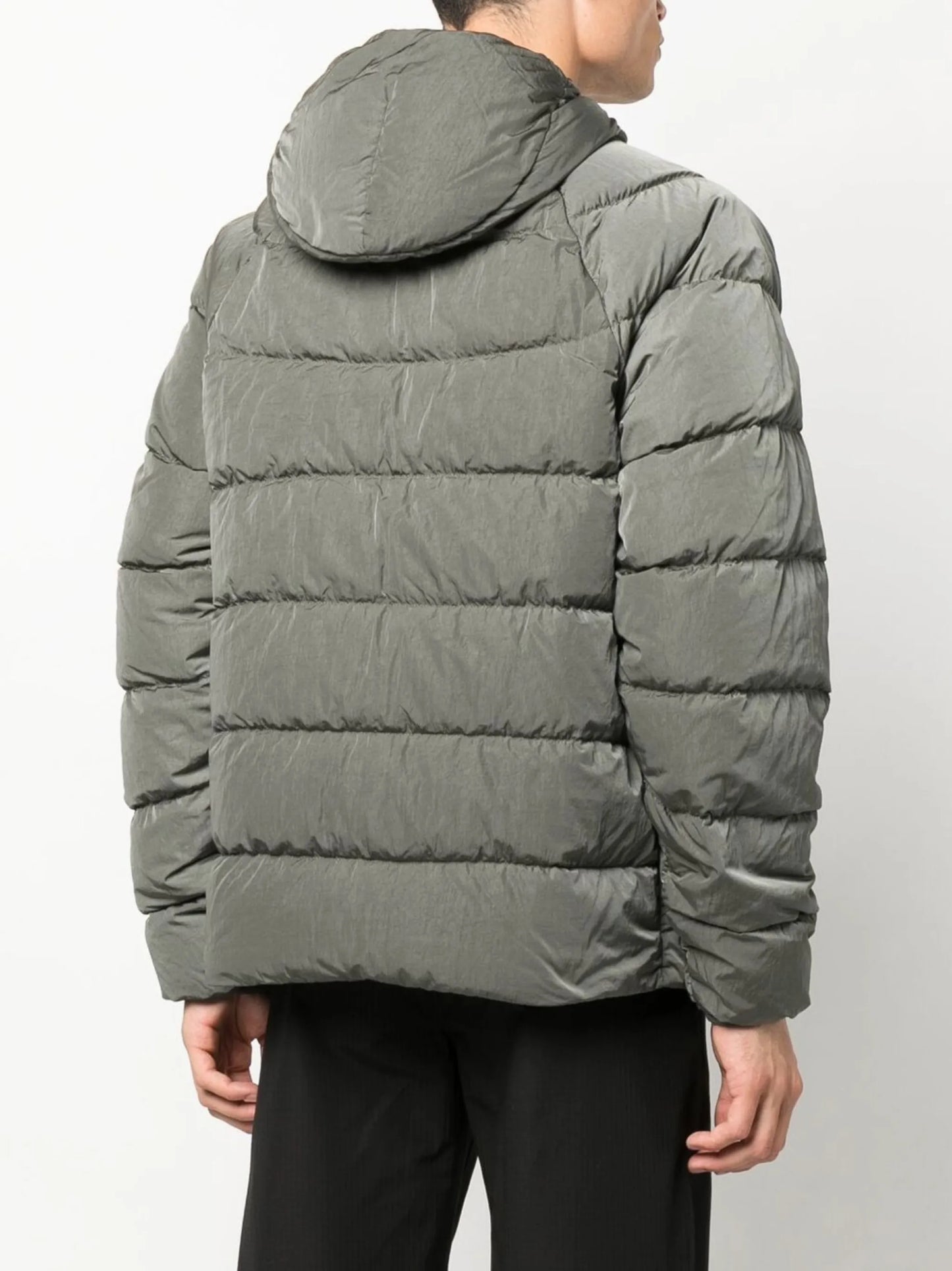 Eco-Chrome R hooded down jacket
