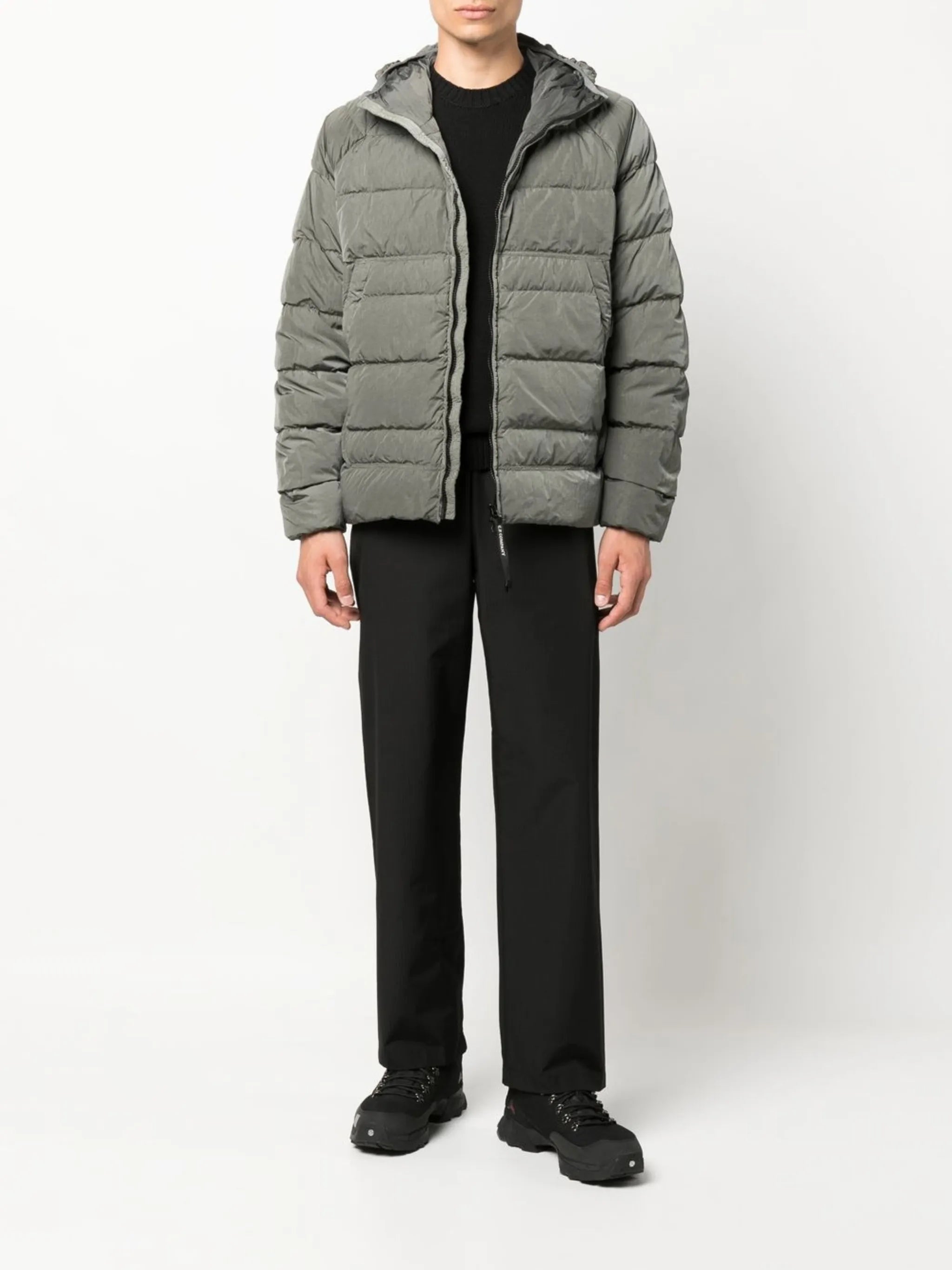 Eco-Chrome R hooded down jacket