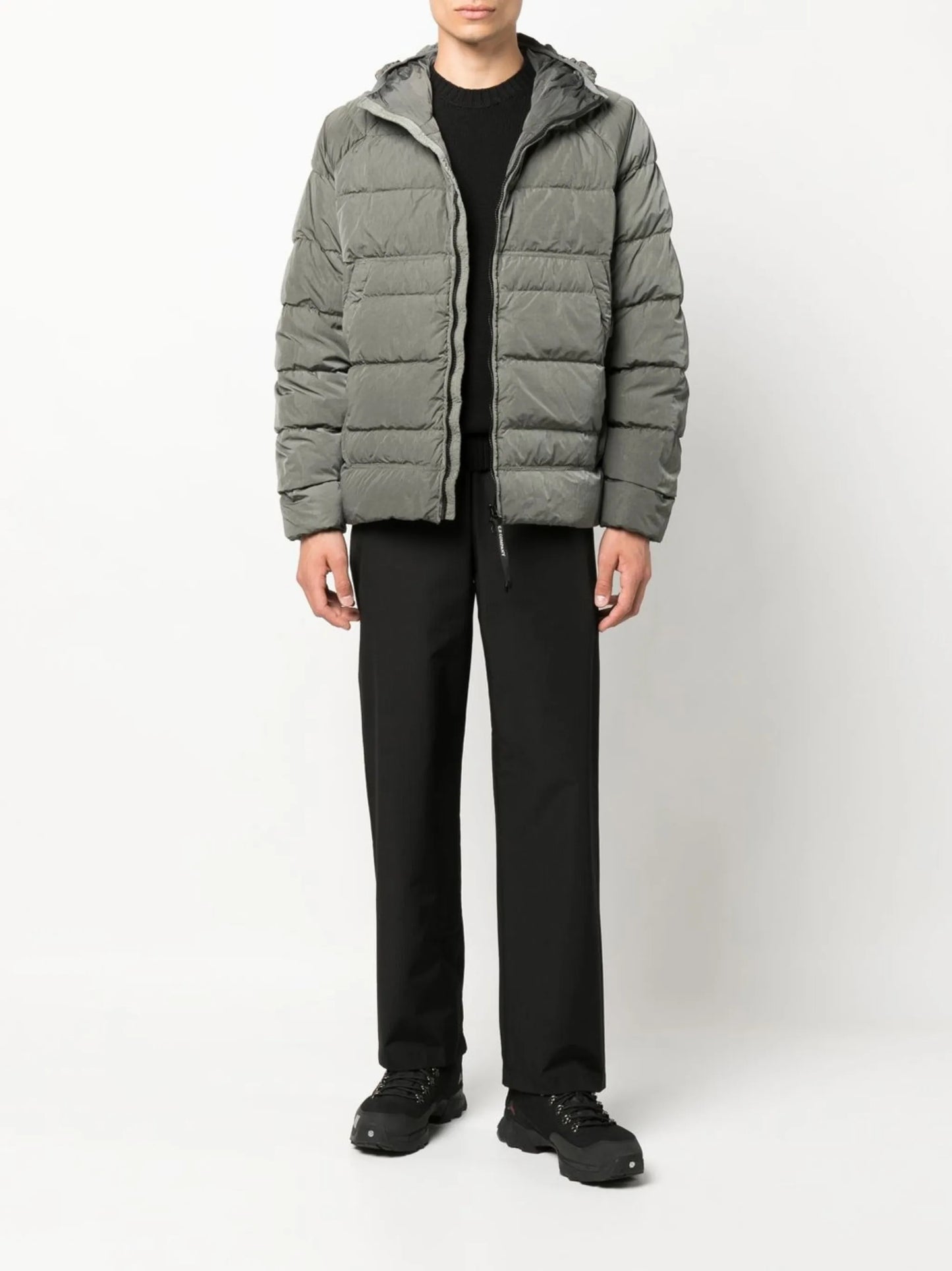 Eco-Chrome R hooded down jacket