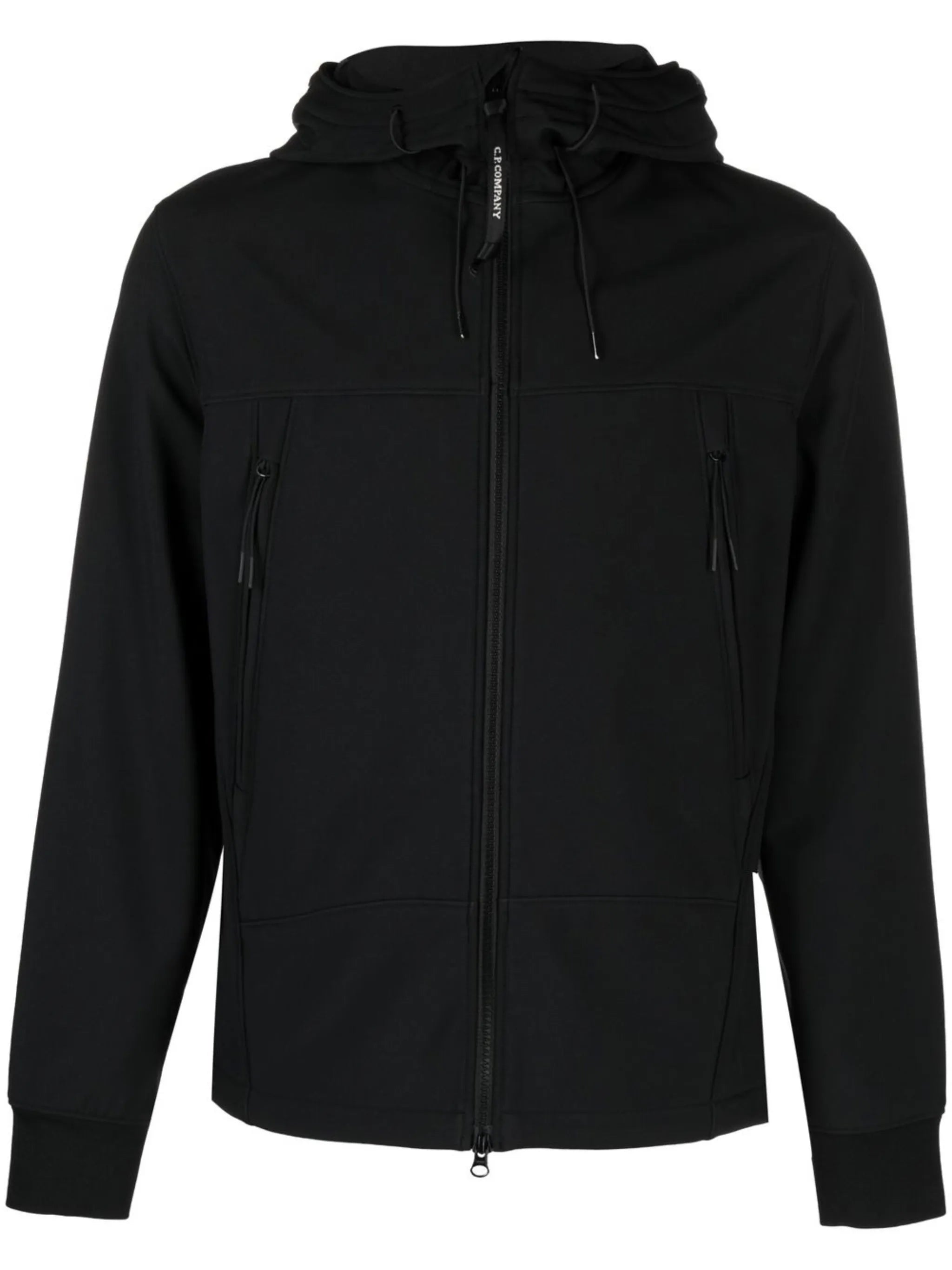 long-sleeve zip-up hooded jacket