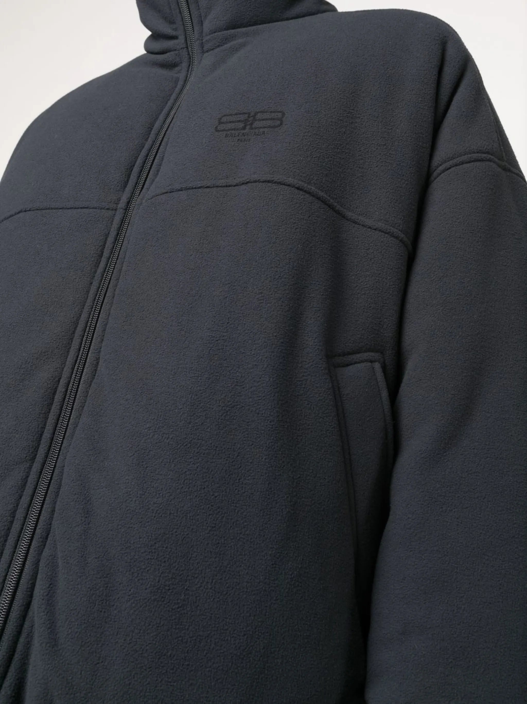 logo-print reversible padded coat