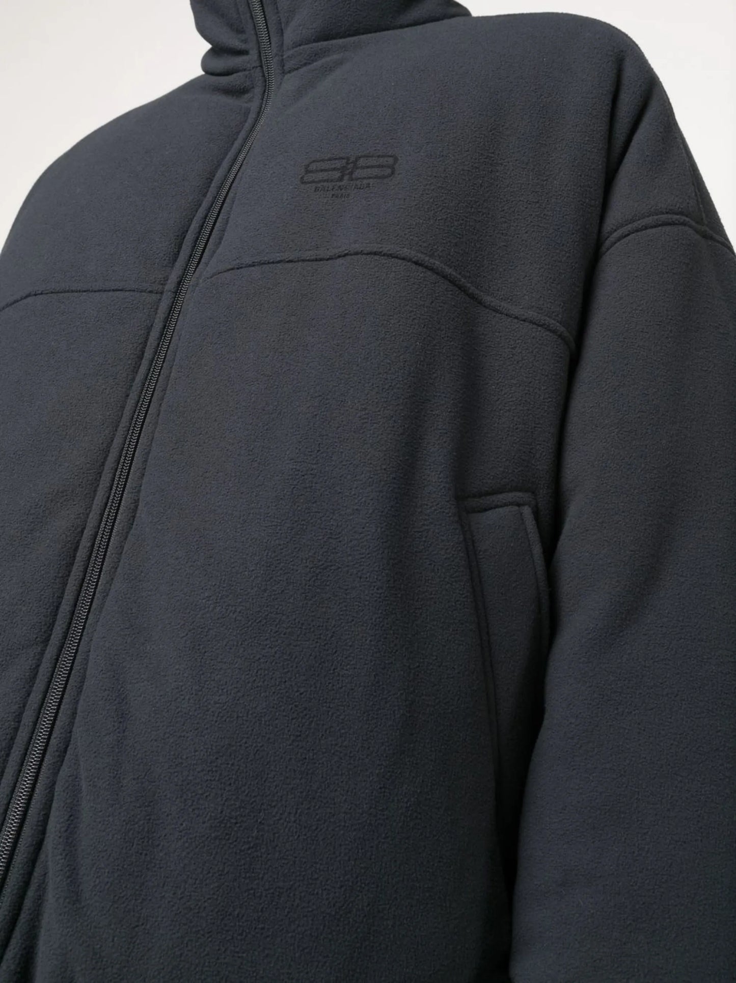 logo-print reversible padded coat