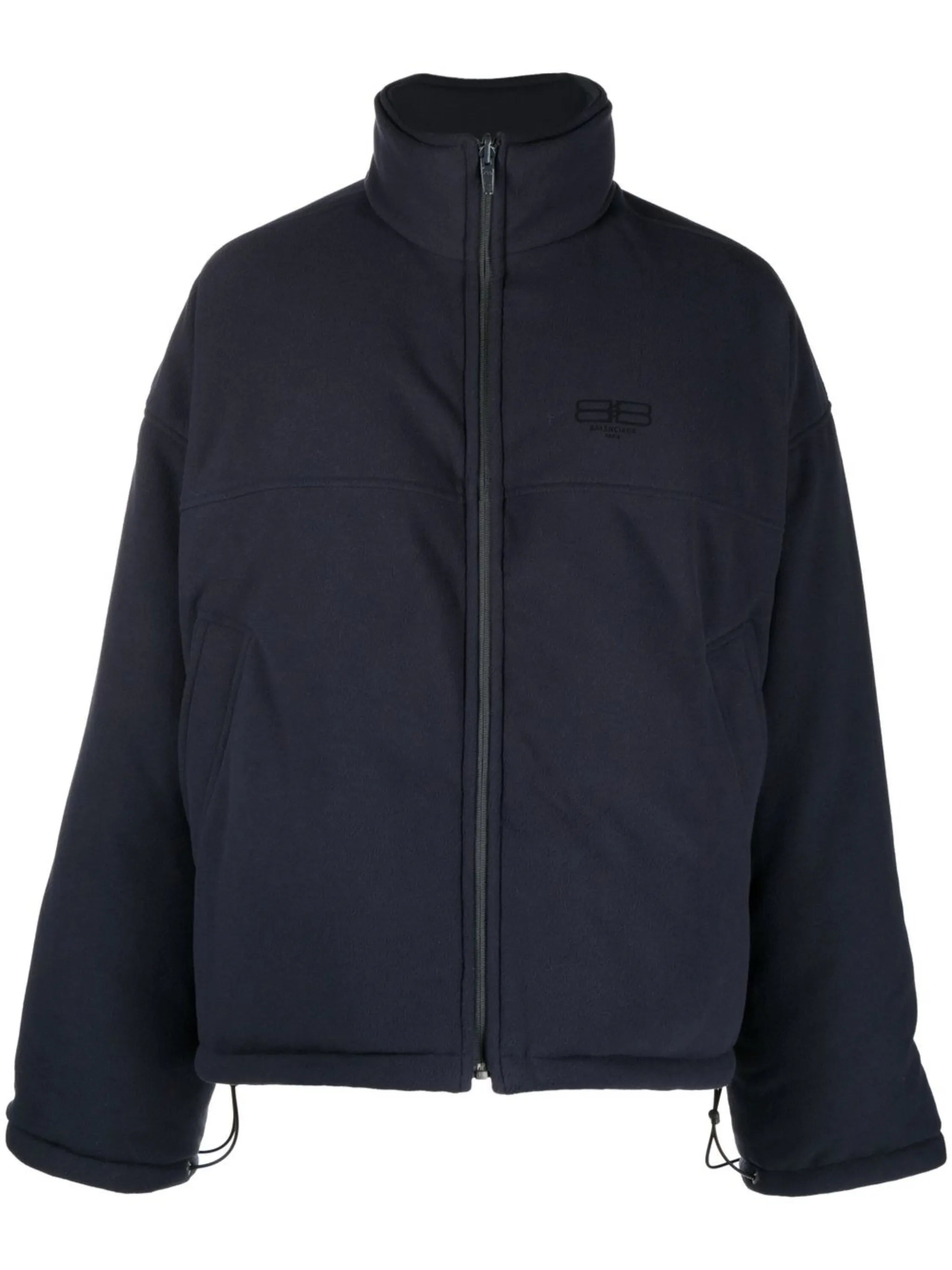 logo-print reversible padded coat