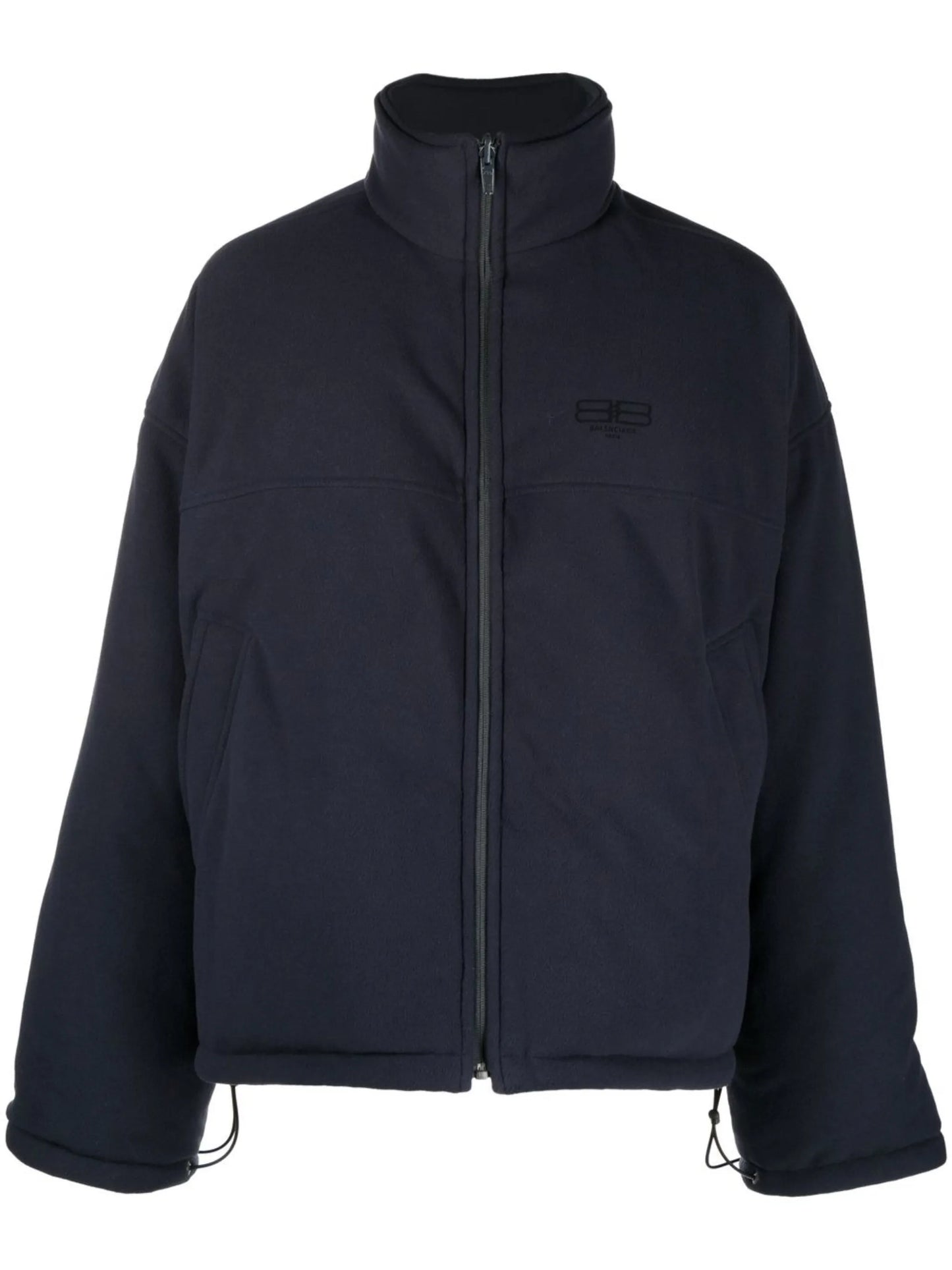 logo-print reversible padded coat
