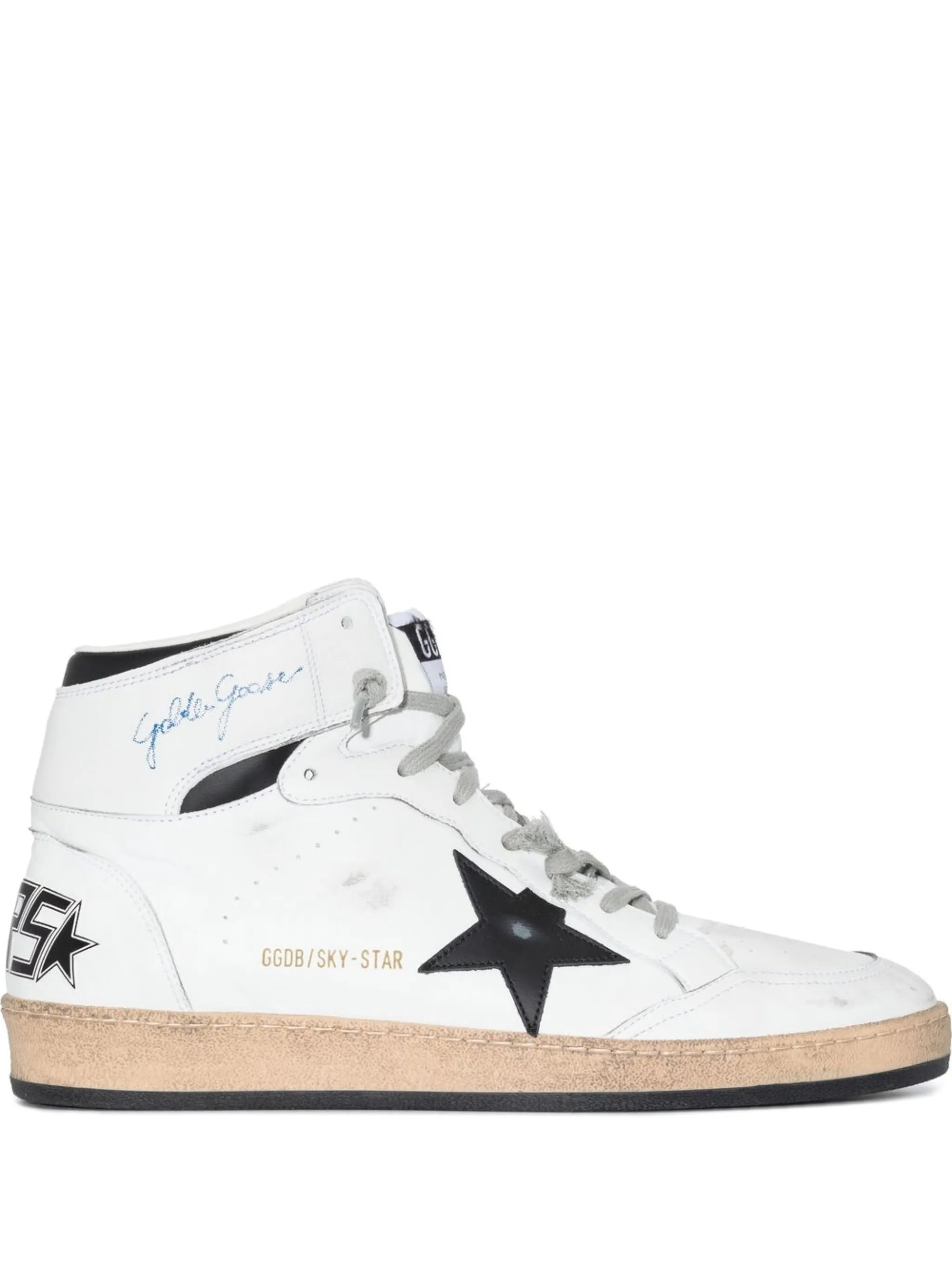 star-patch lace-up sneakers