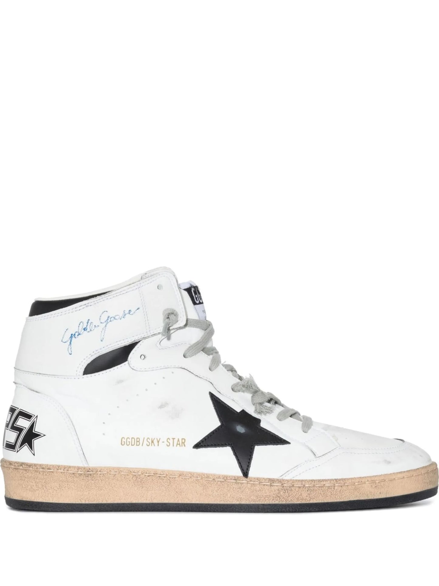 star-patch lace-up sneakers