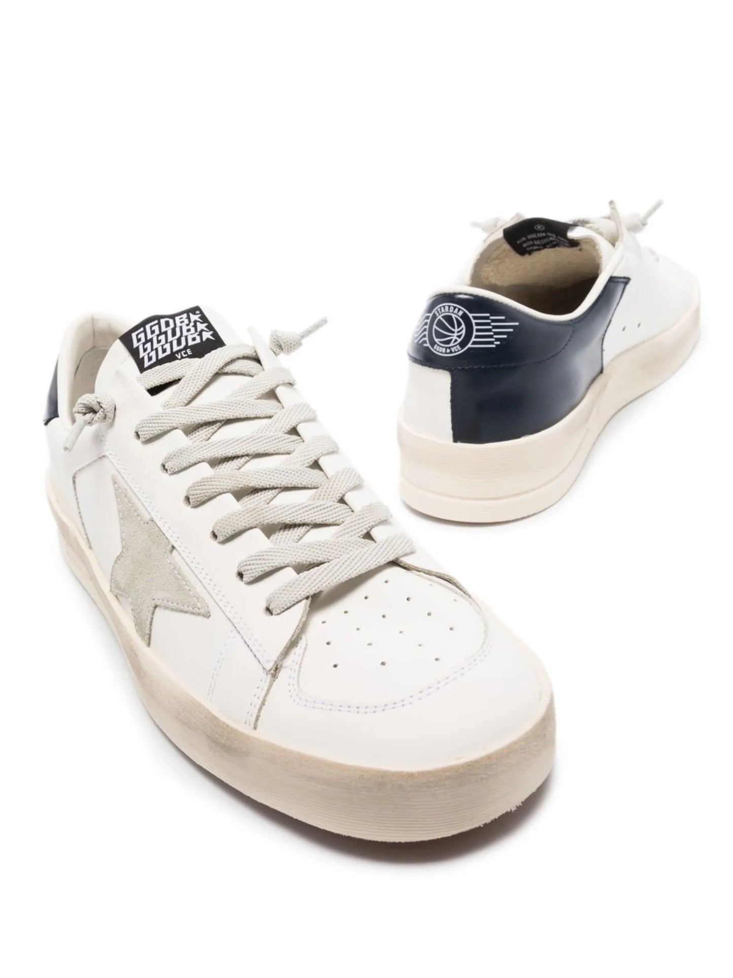 star-patch lace-up sneakers