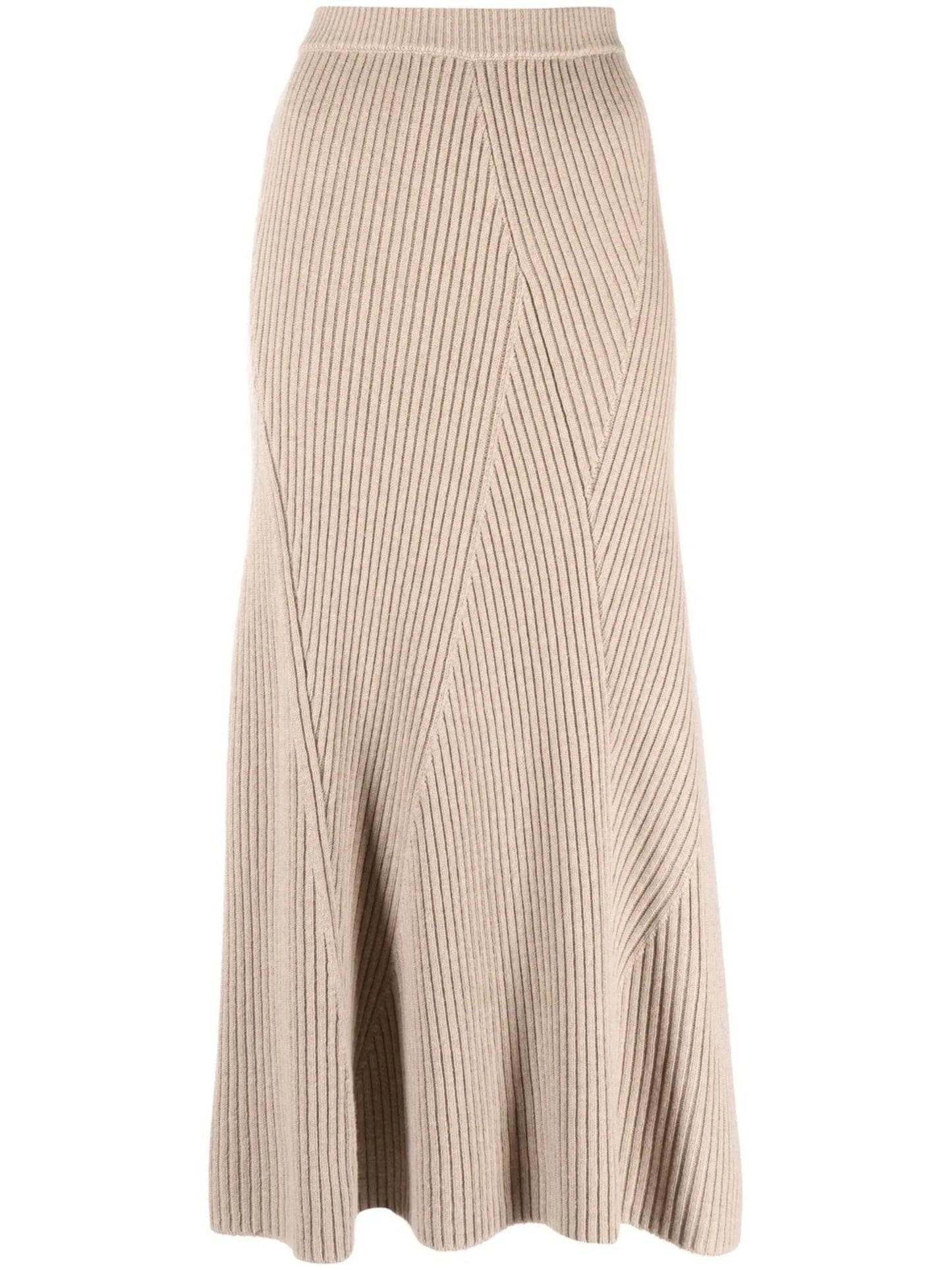 ribbed-knit midi skirt