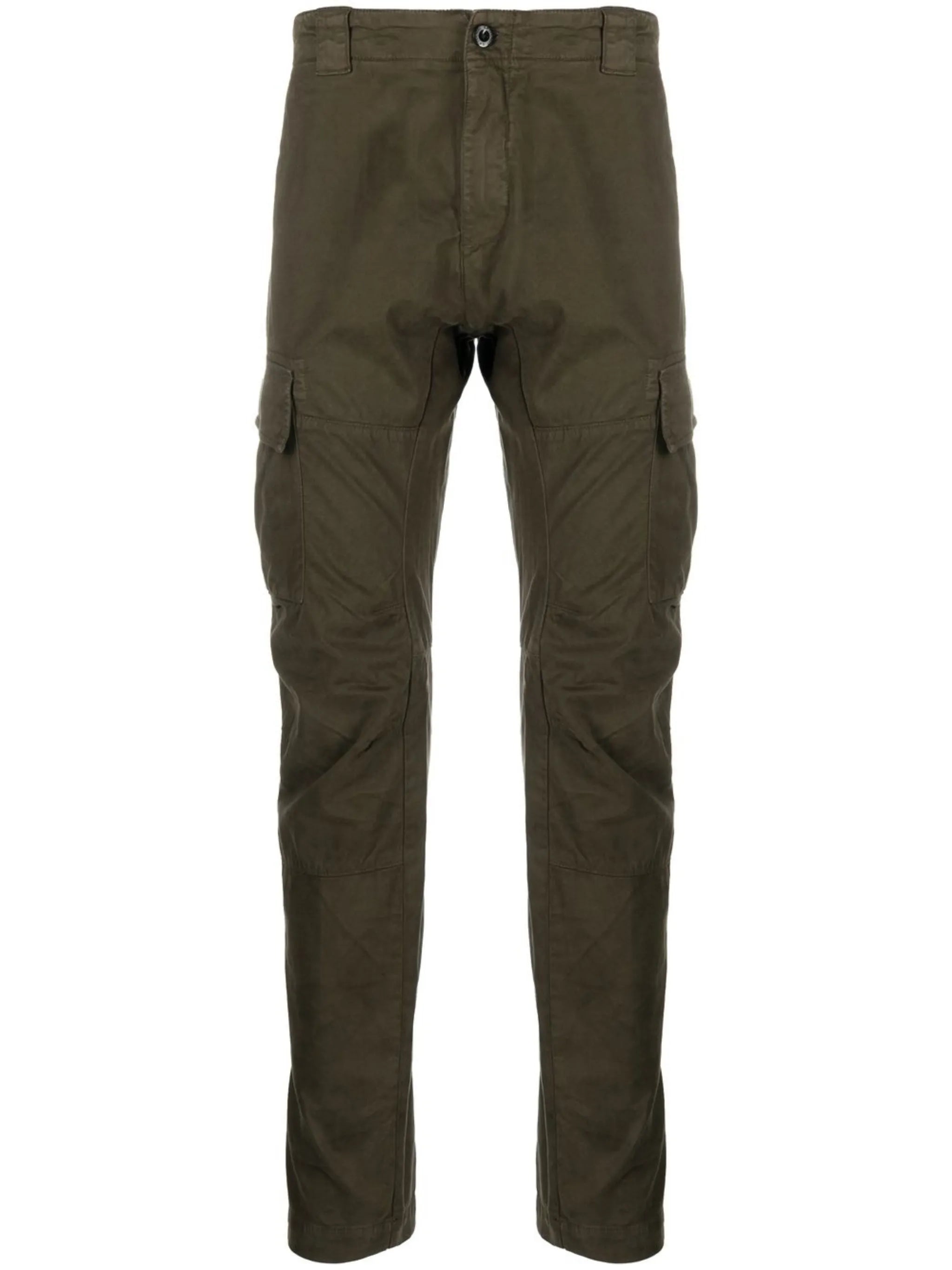 logo-patch tapered cargo trousers