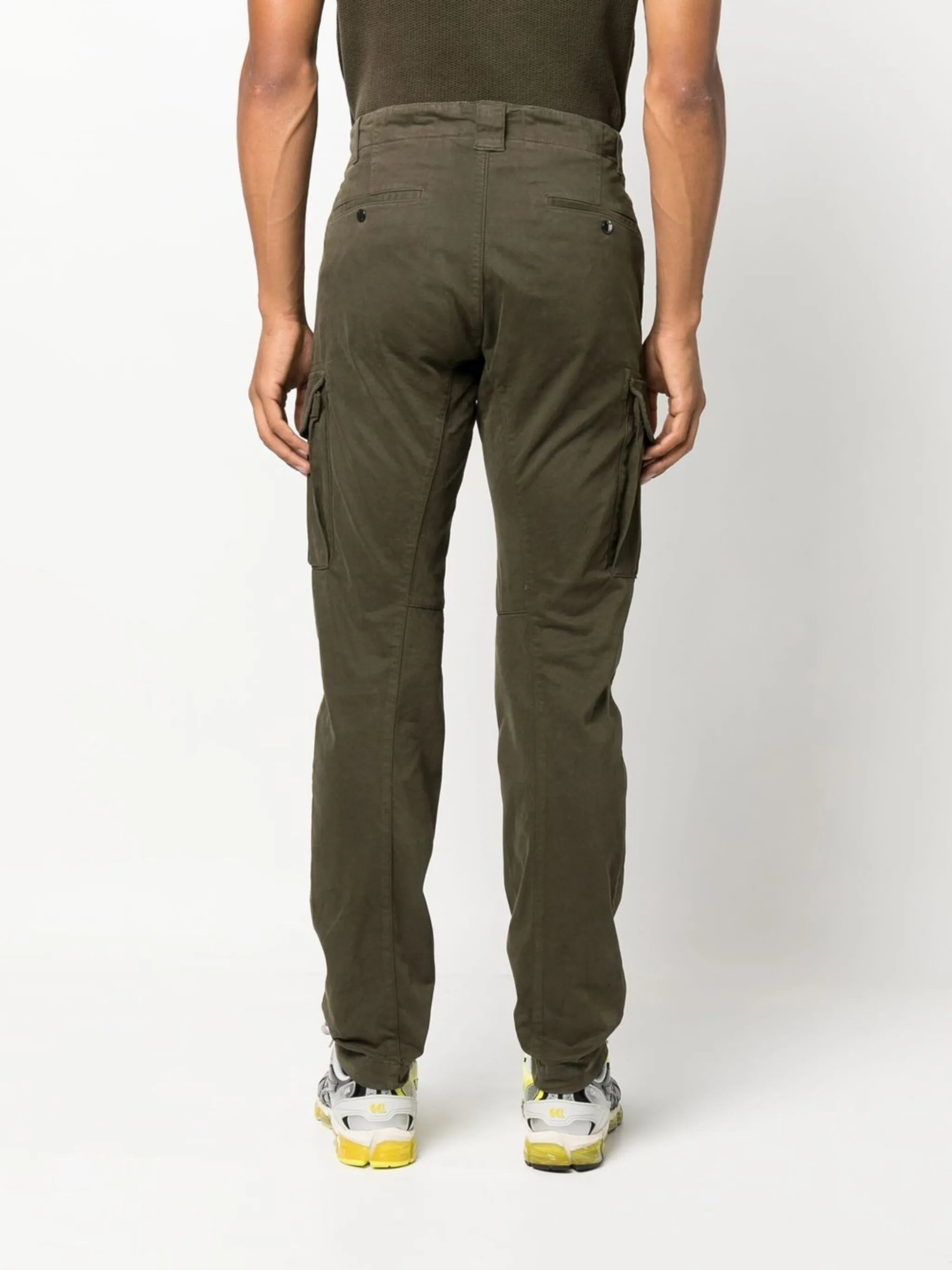 logo-patch tapered cargo trousers