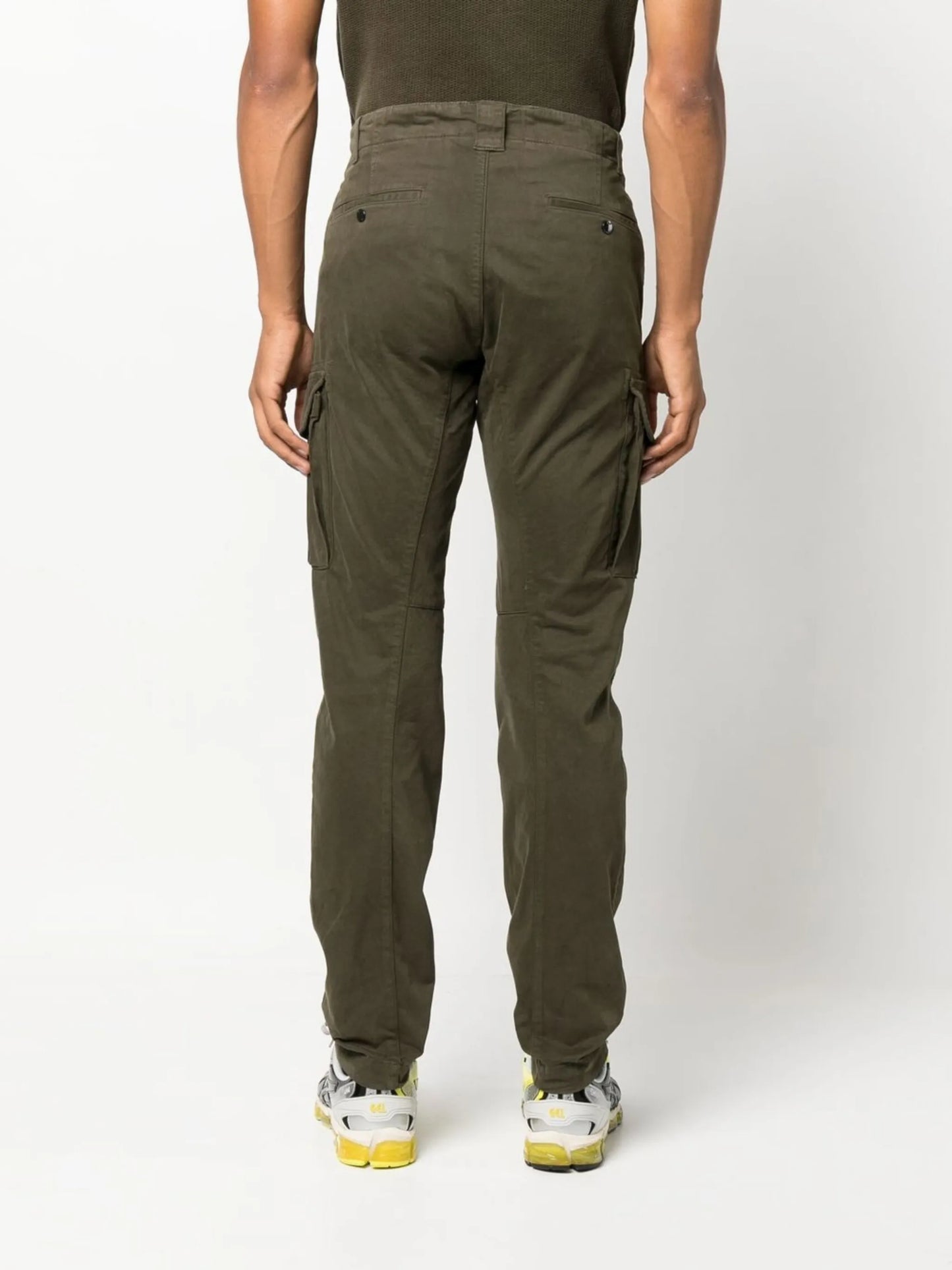 logo-patch tapered cargo trousers