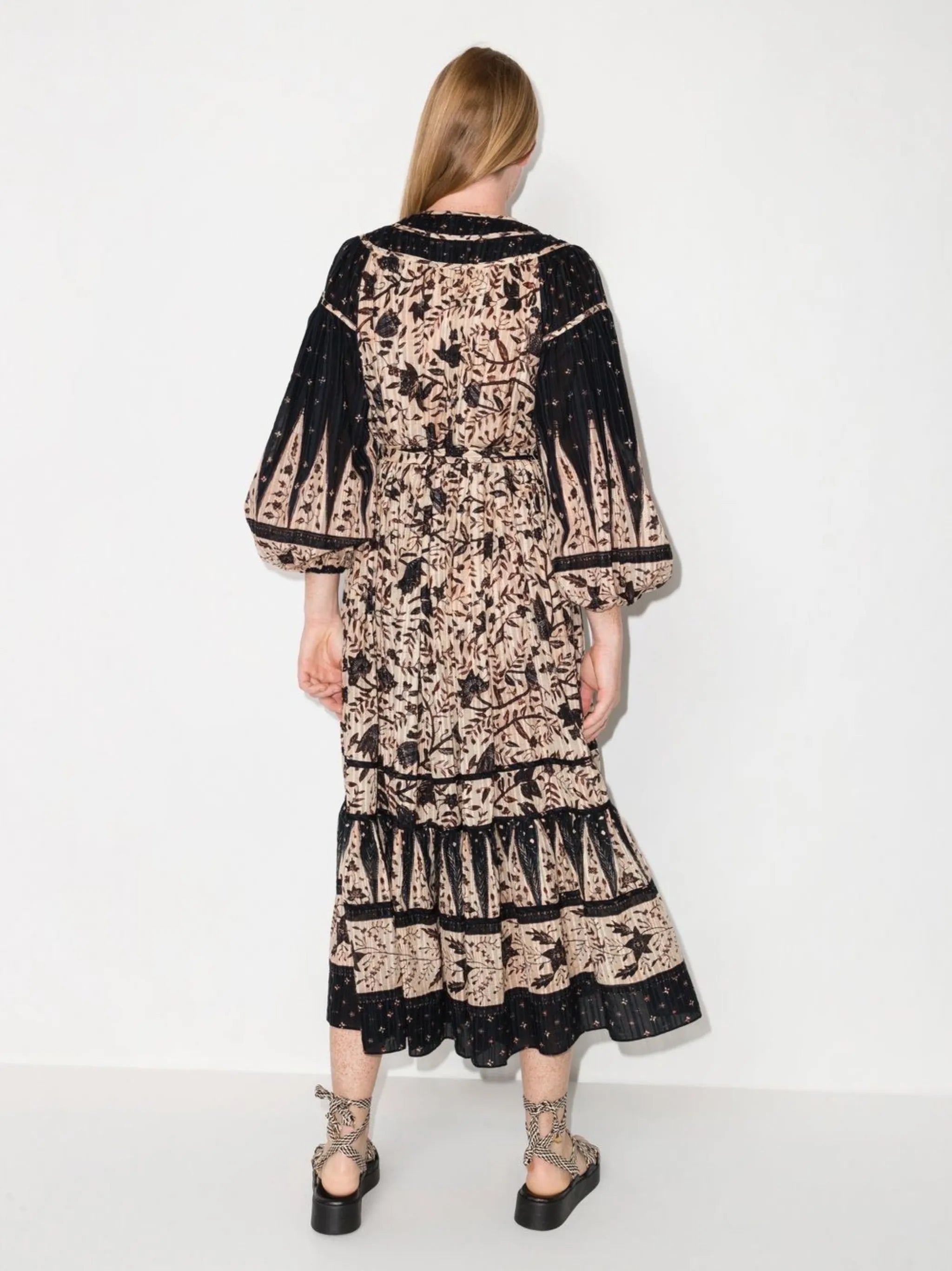 Kemala printed tiered dress