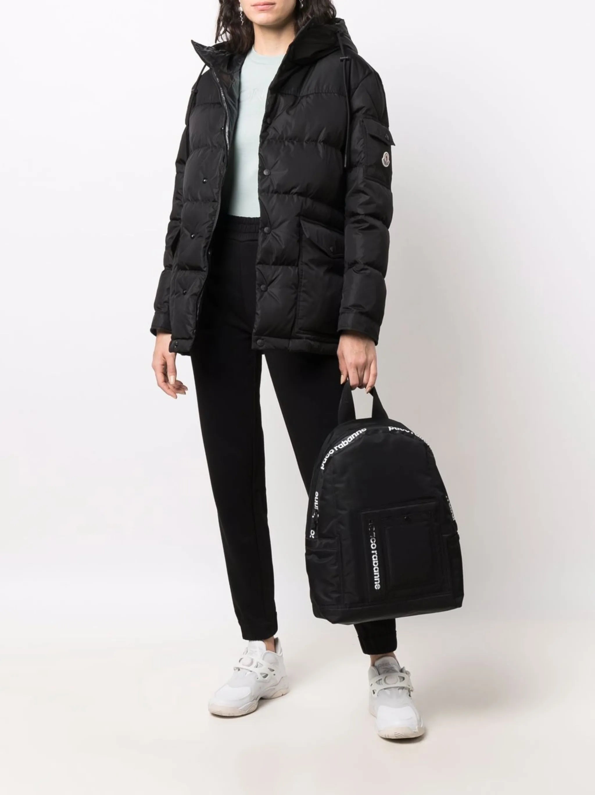 logo-patch padded jacke
