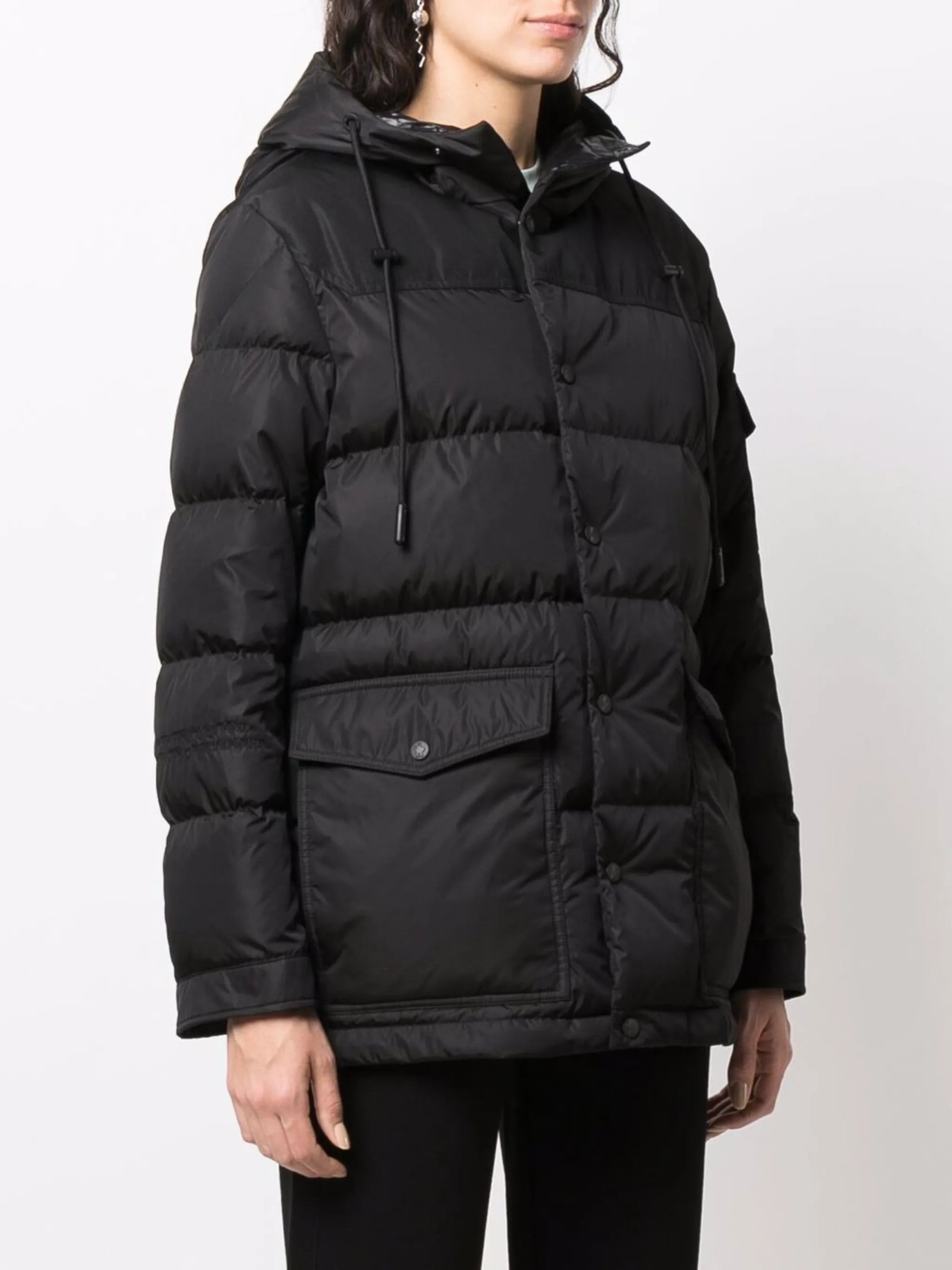 logo-patch padded jacke