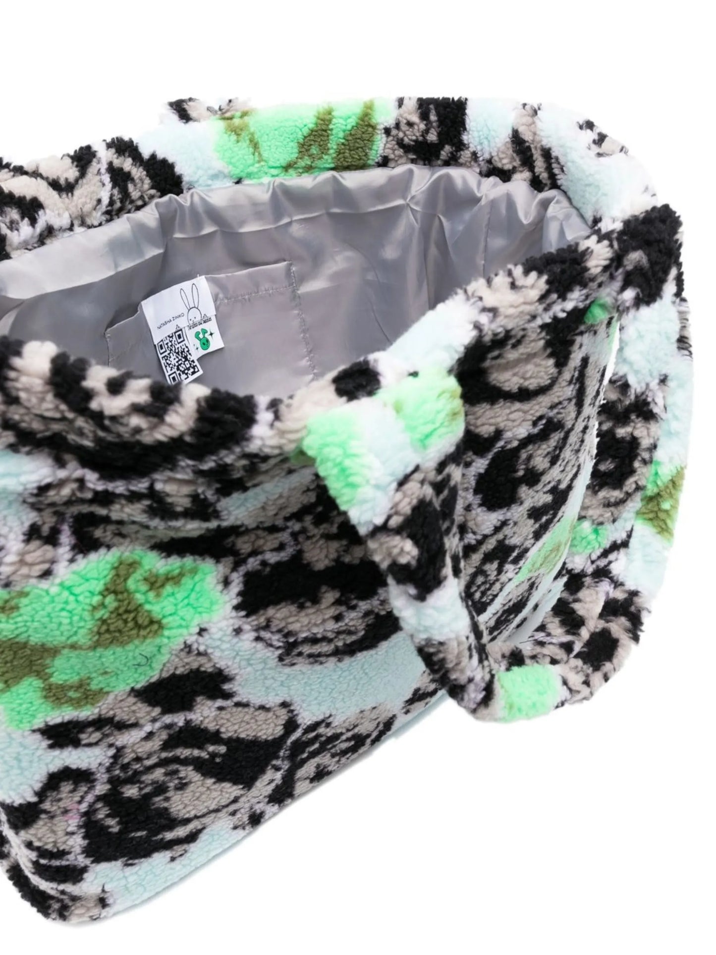floral jacquard tote bag