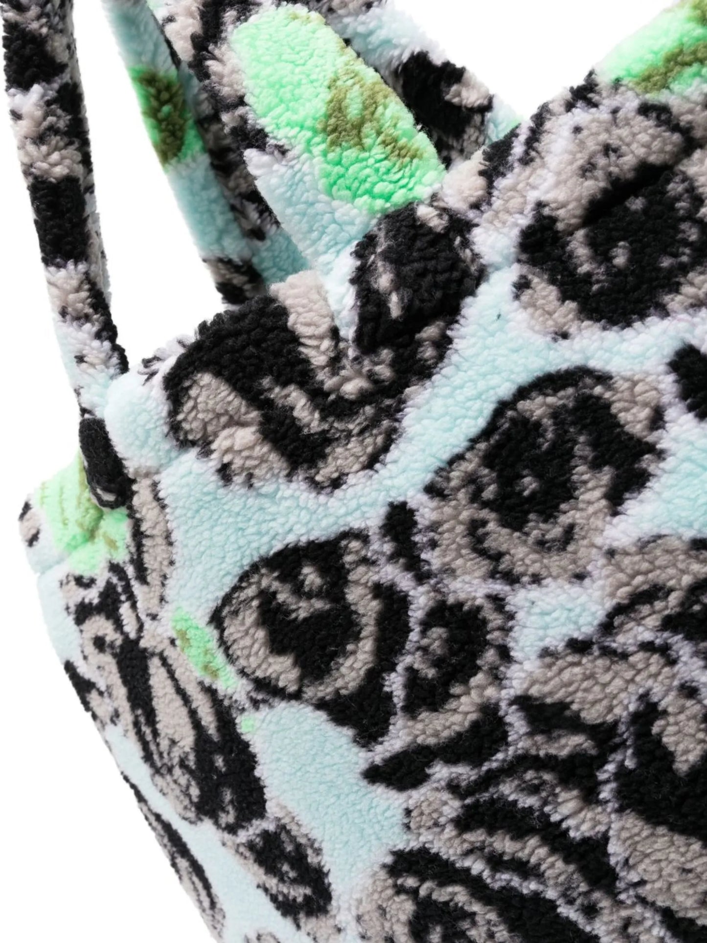 floral jacquard tote bag