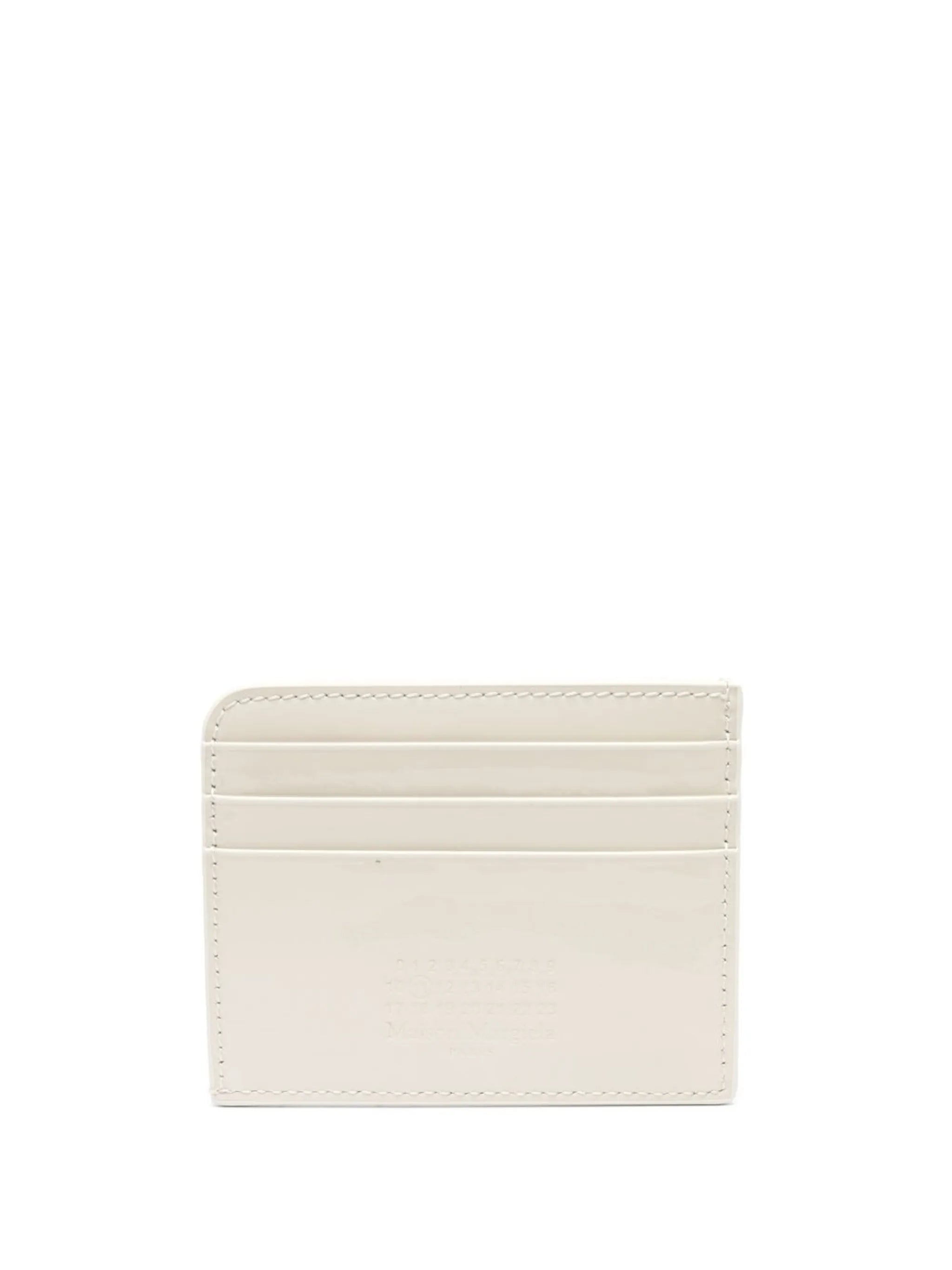Vernice logo-appliqué card holder