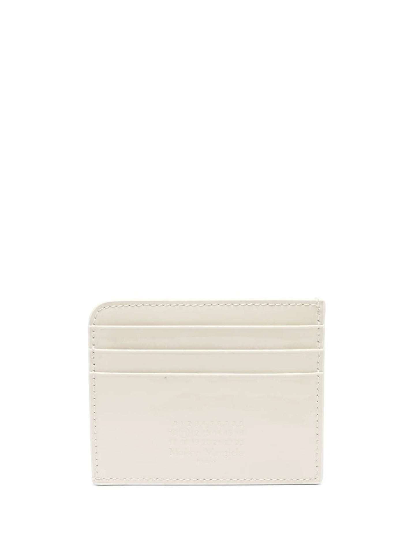 Vernice logo-appliqué card holder