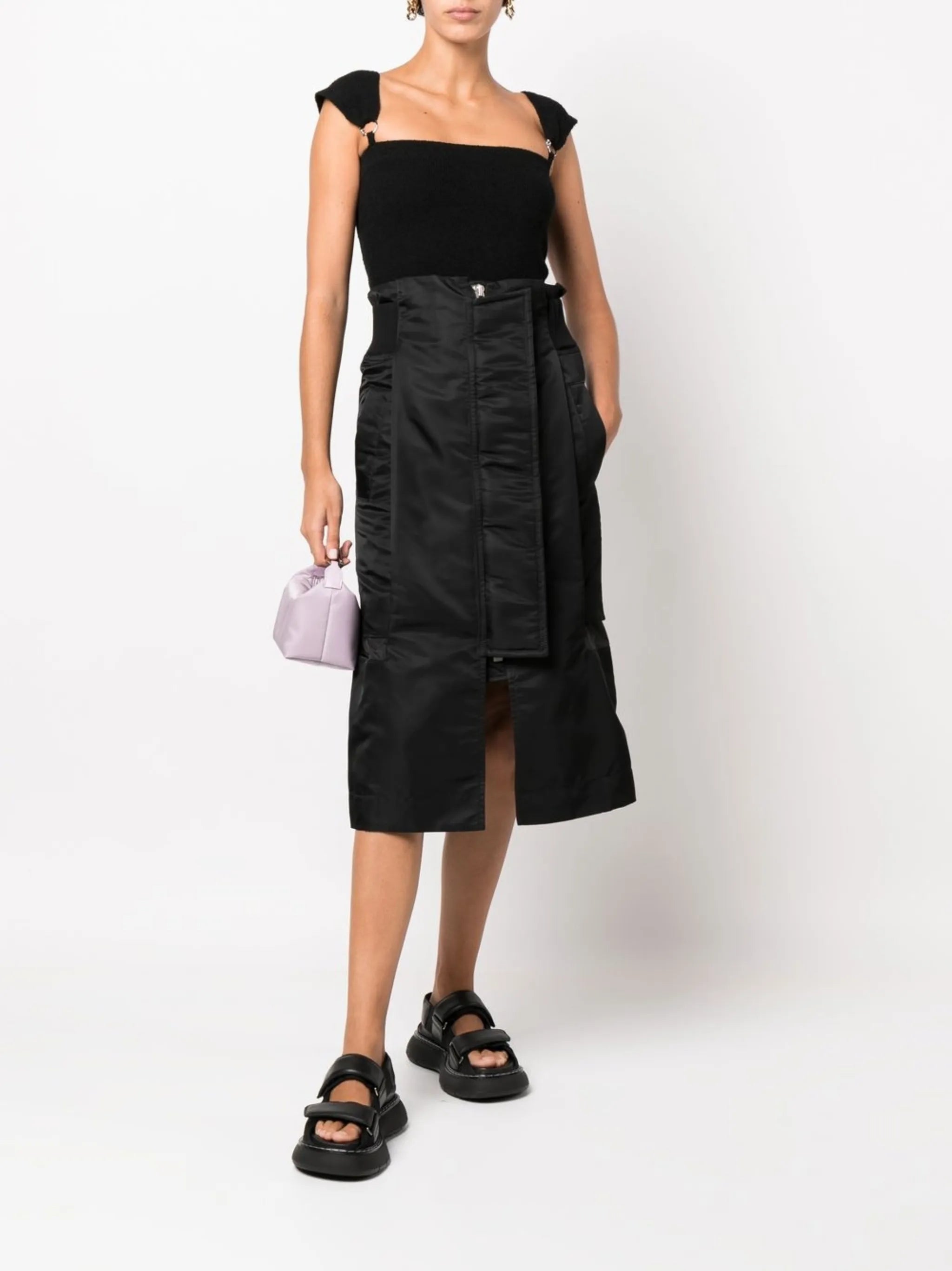 Onkyo padded midi skirt