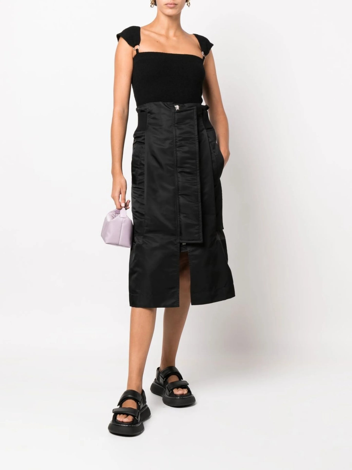 Onkyo padded midi skirt