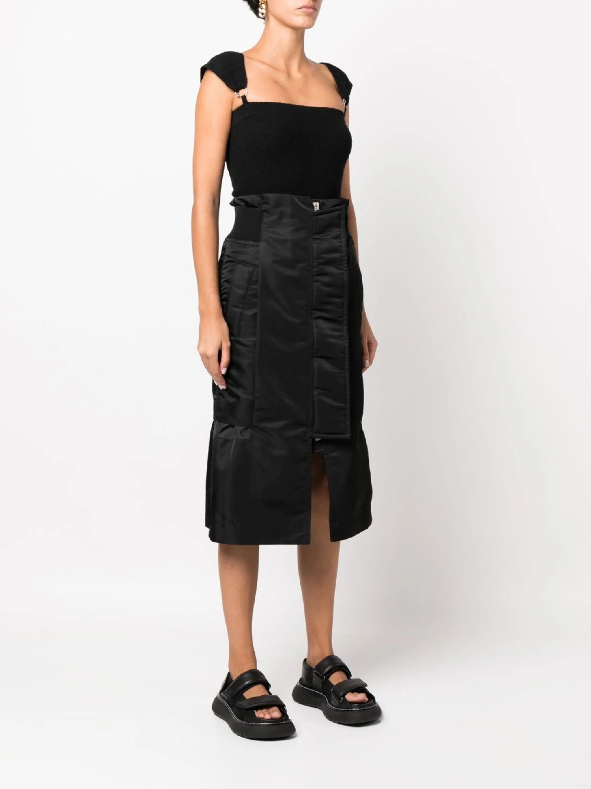 Onkyo padded midi skirt