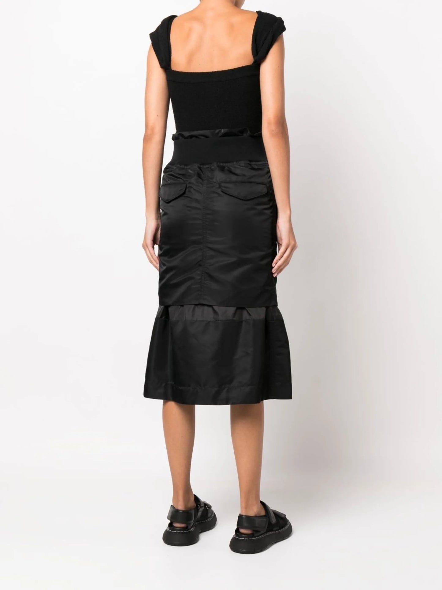 Onkyo padded midi skirt