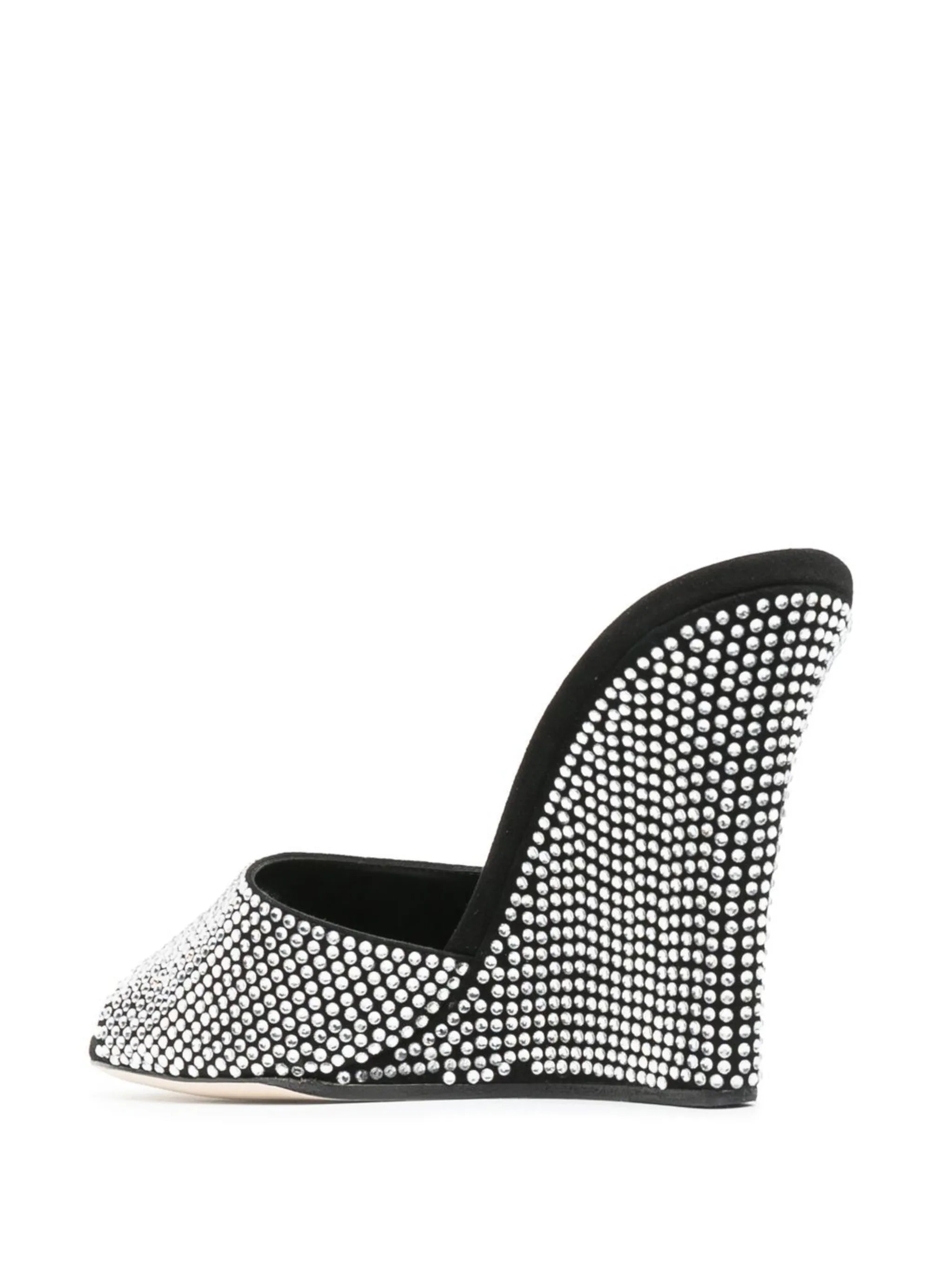 crystal-embellished 95mm wedge sandals