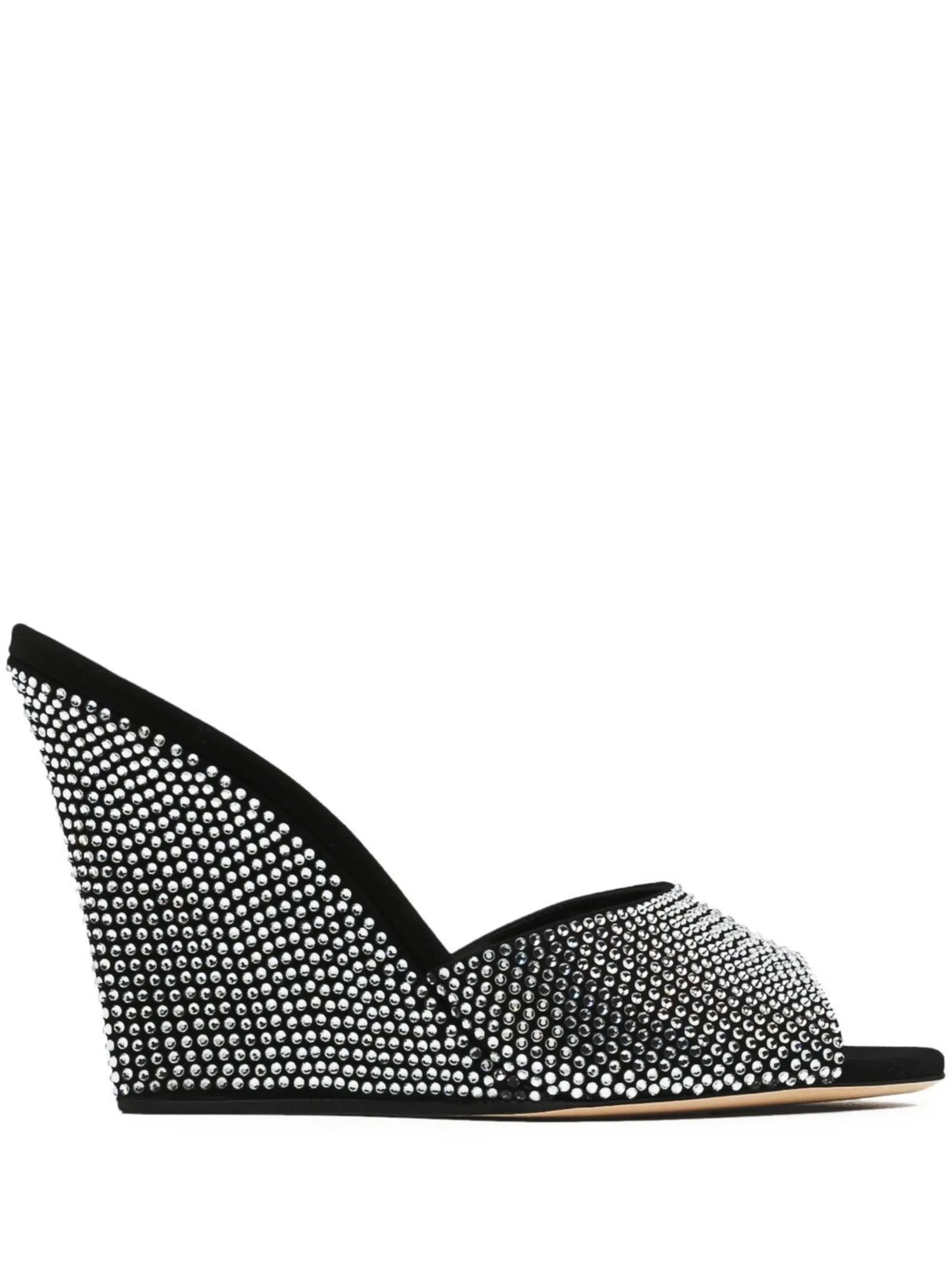 crystal-embellished 95mm wedge sandals