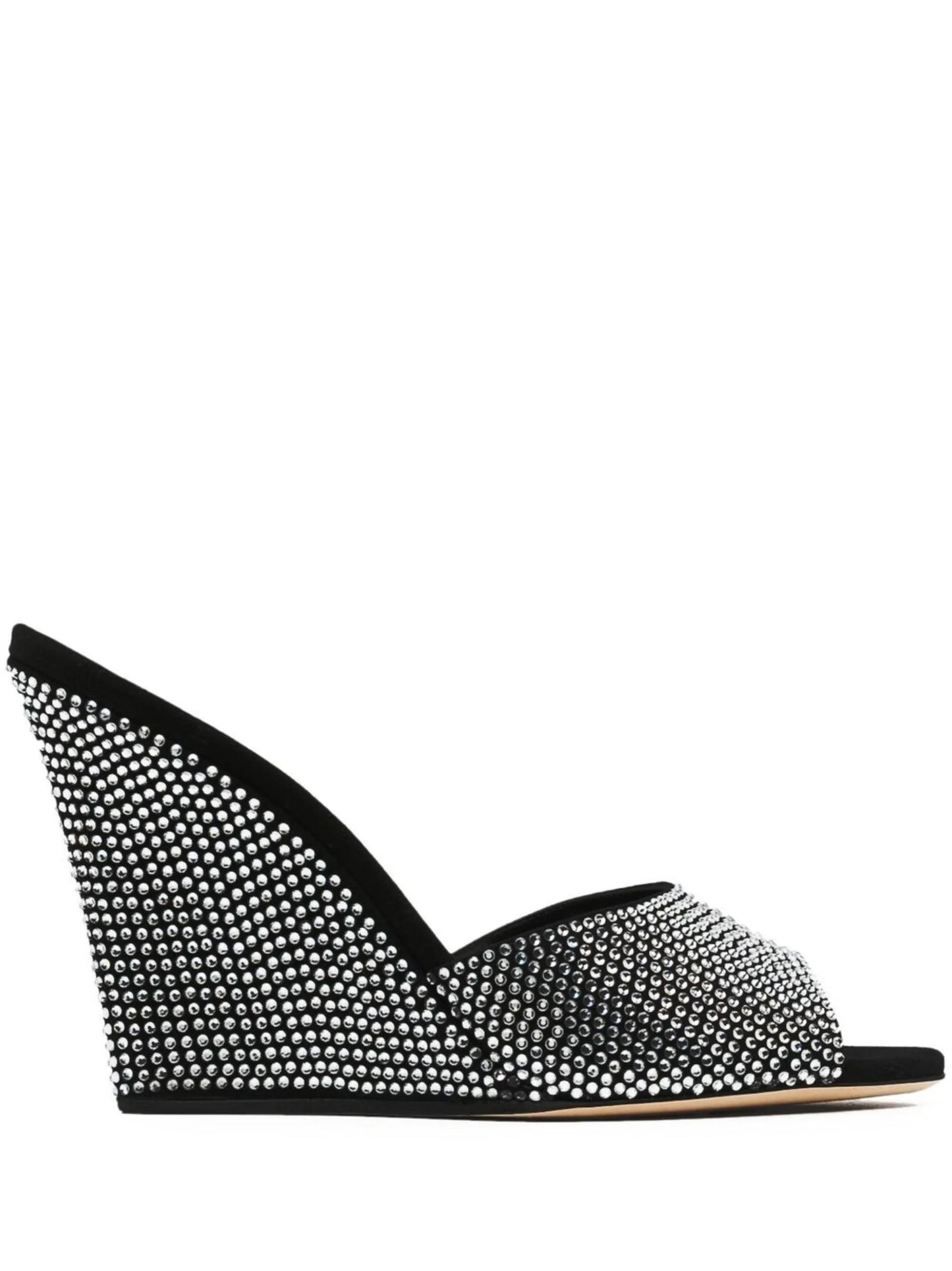 crystal-embellished 95mm wedge sandals