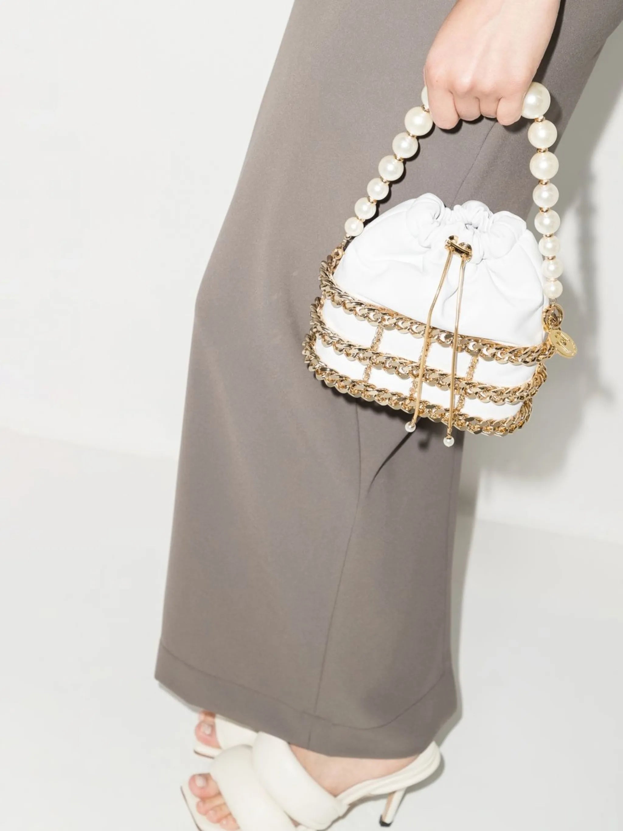 Convertible Pearls tote bag