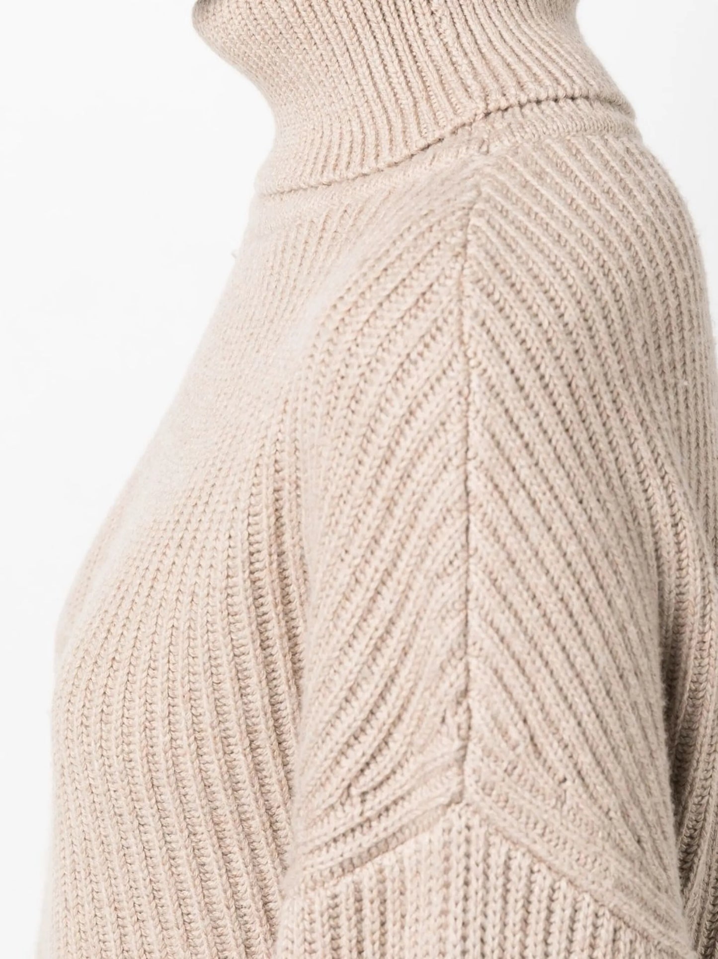 roll-neck ribbed-knit jumper