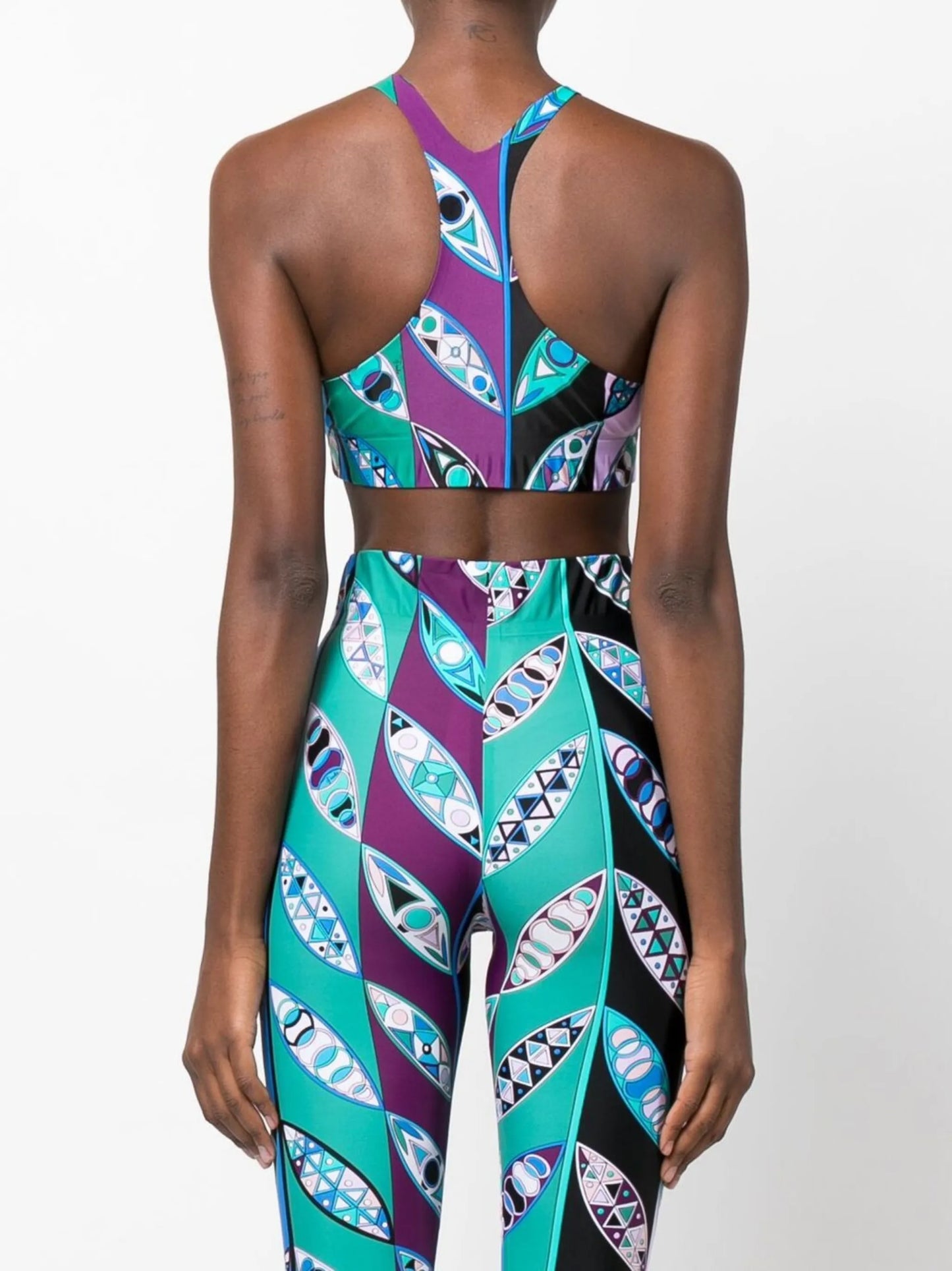 Girandole-print sports bra