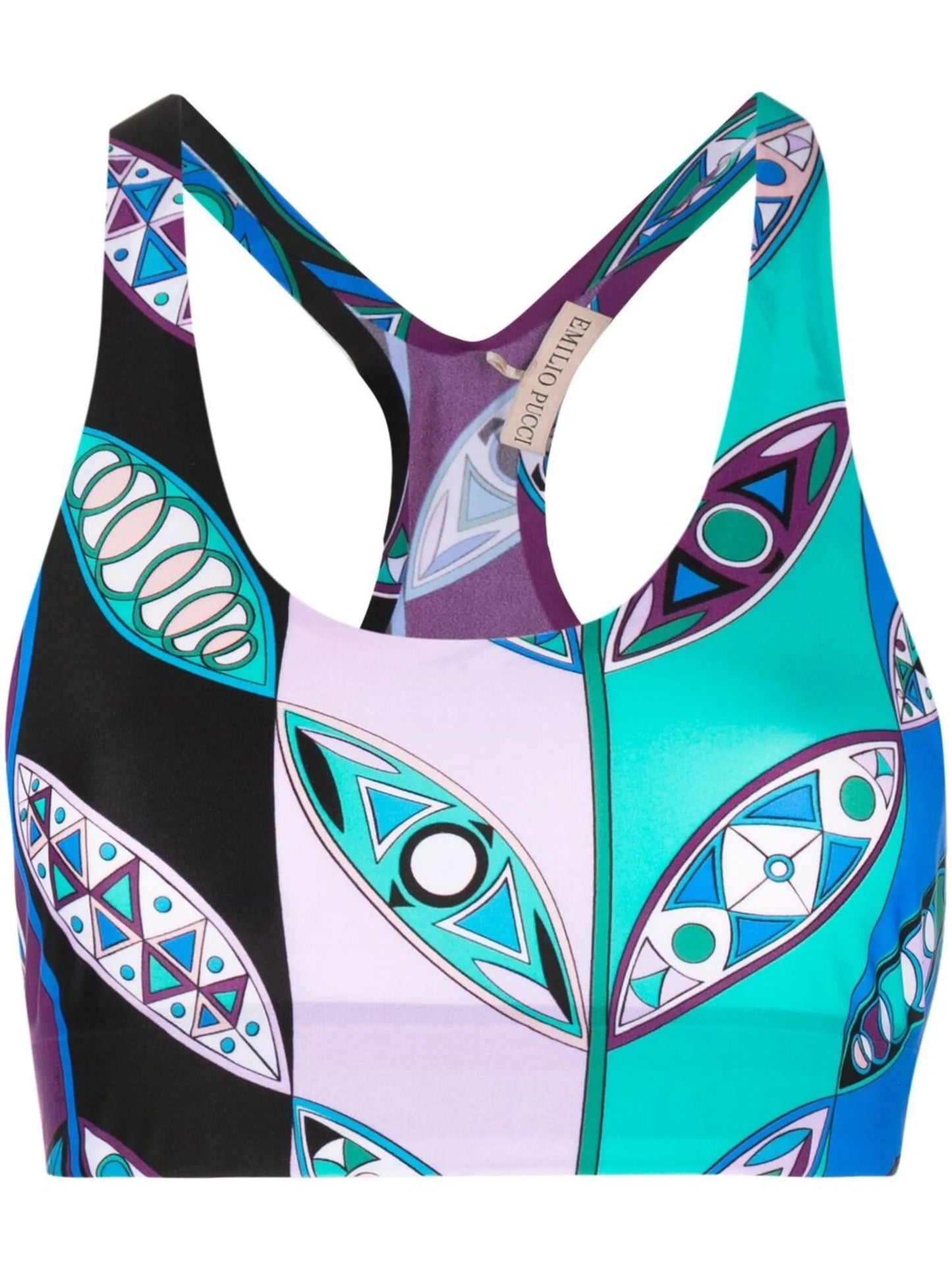Girandole-print sports bra