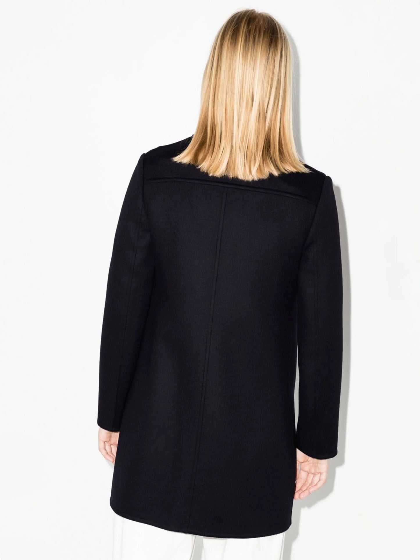 logo-plaque mid-length coat
