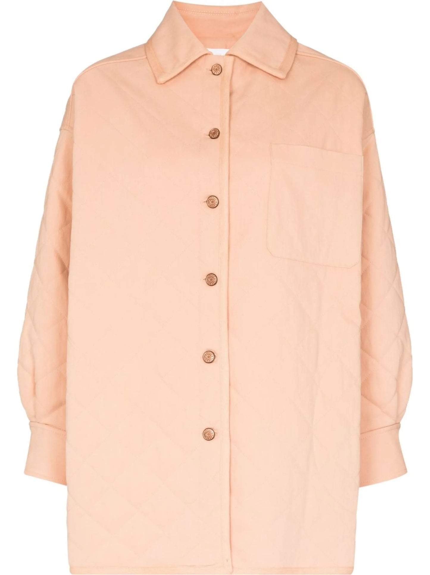 single-breasted quilted coat
