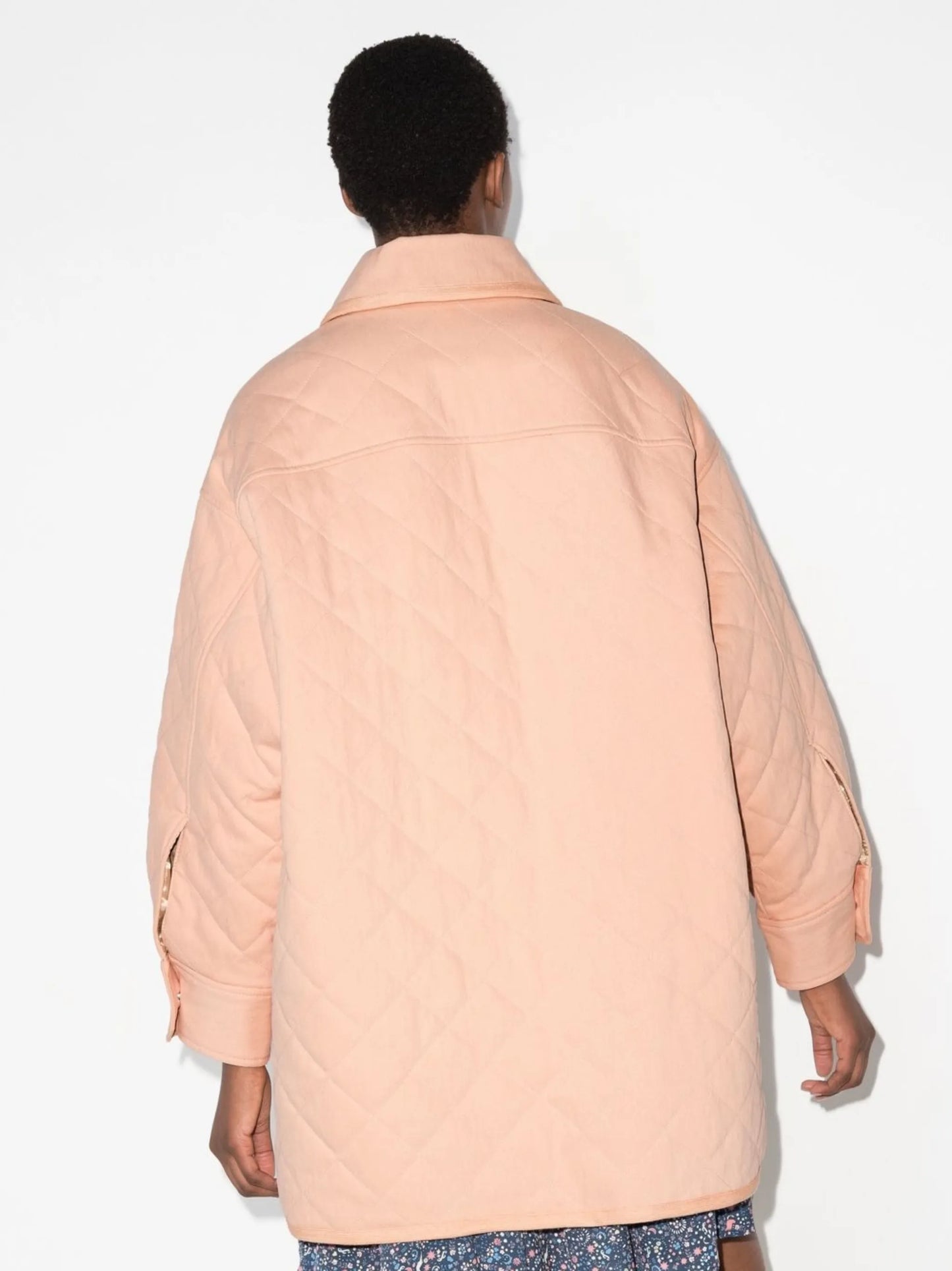 single-breasted quilted coat