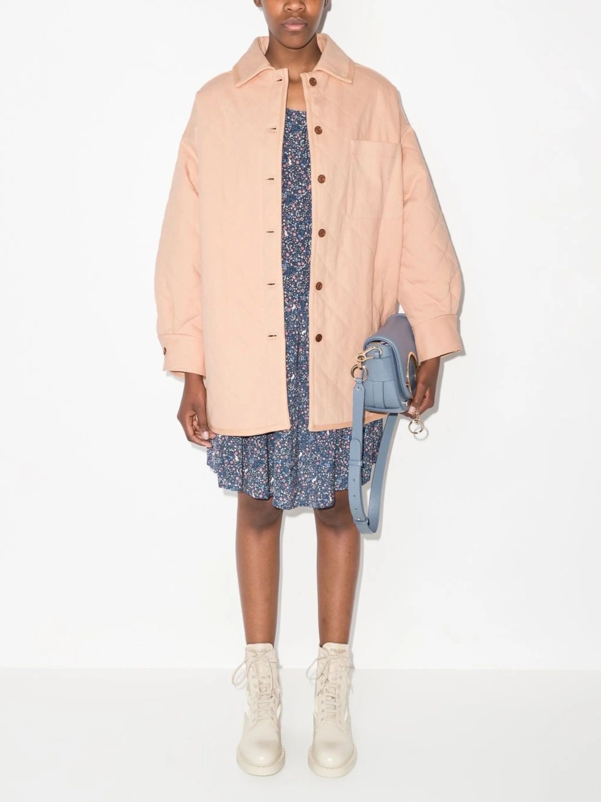 single-breasted quilted coat