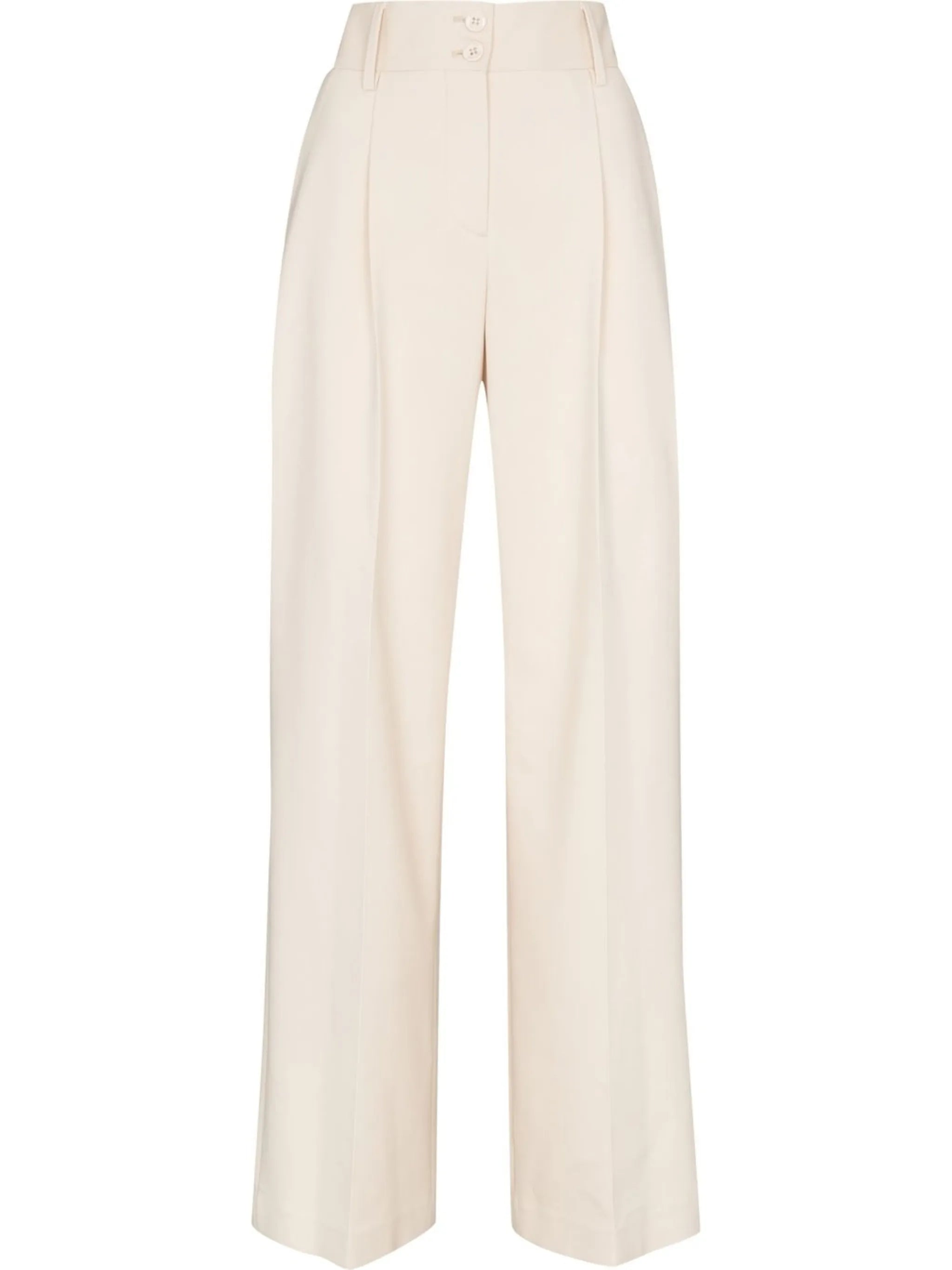high-waisted tailored flared trousers