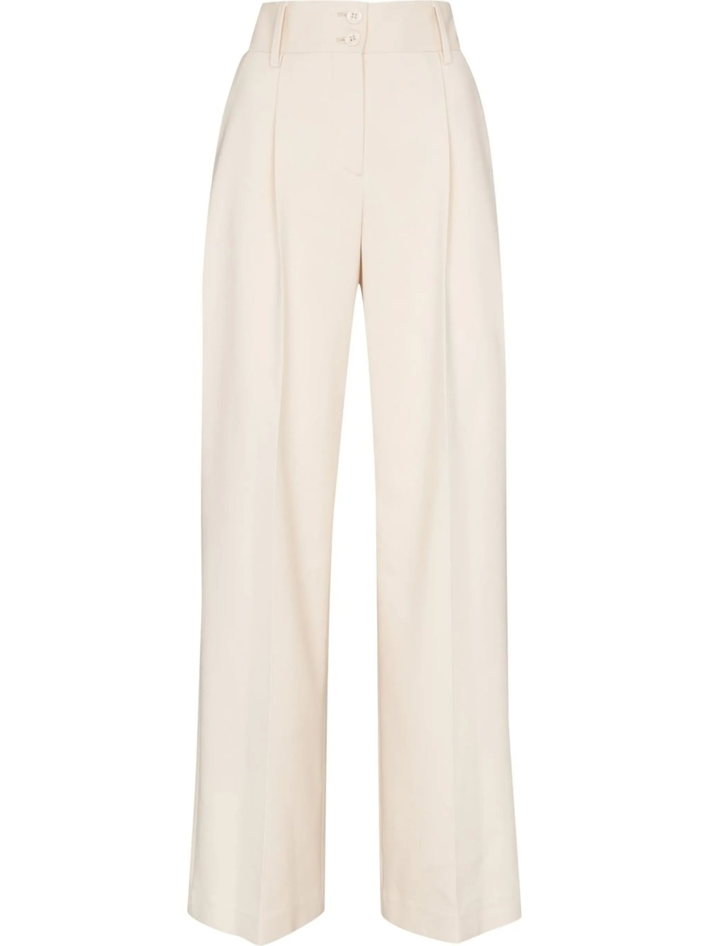 high-waisted tailored flared trousers