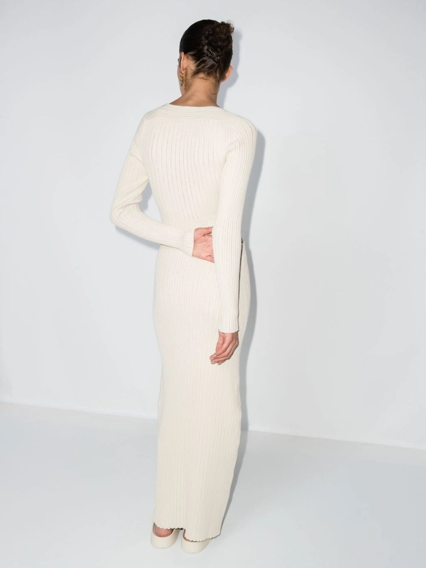 Vivier ribbed cut-out long dress