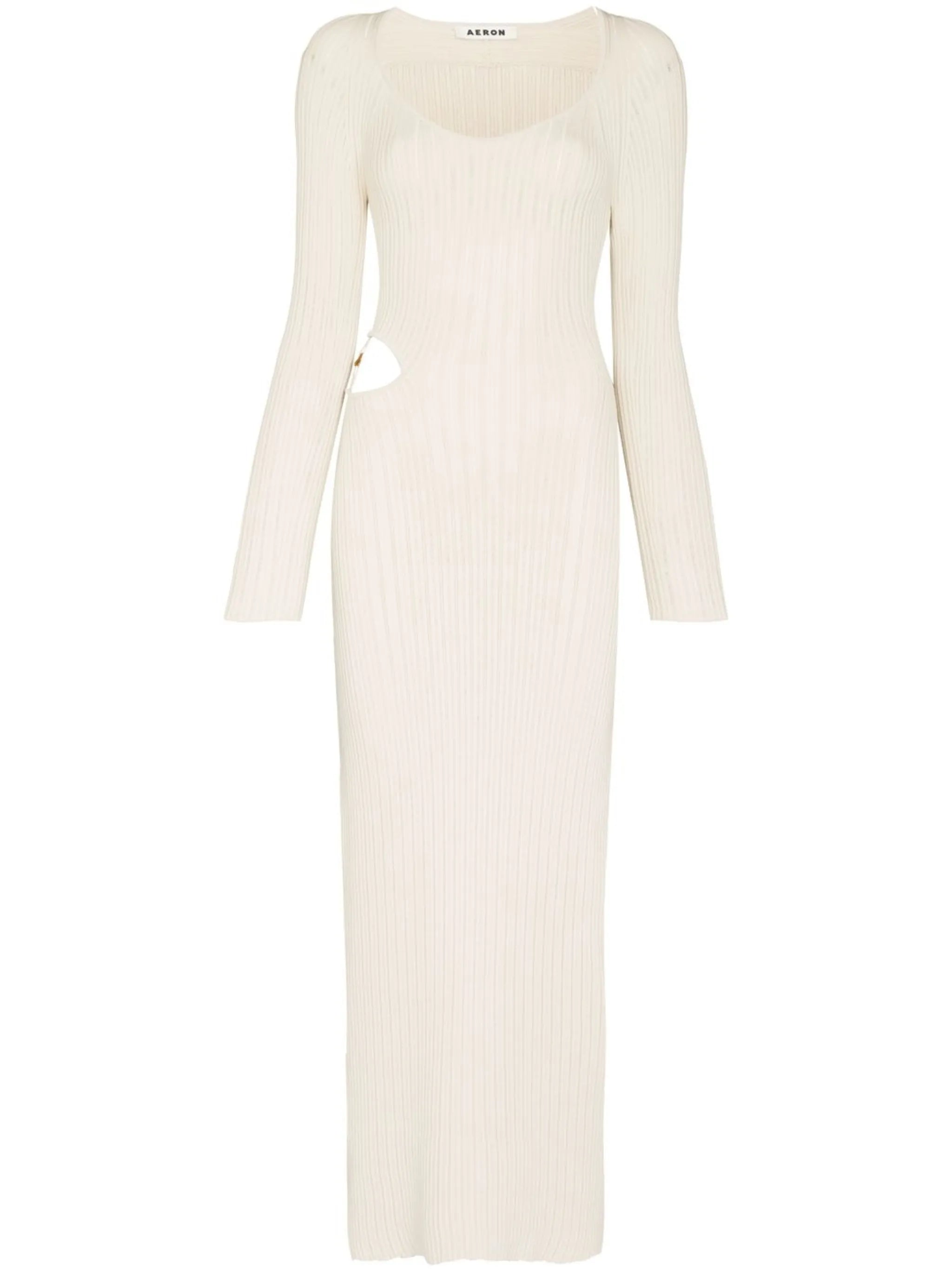 Vivier ribbed cut-out long dress