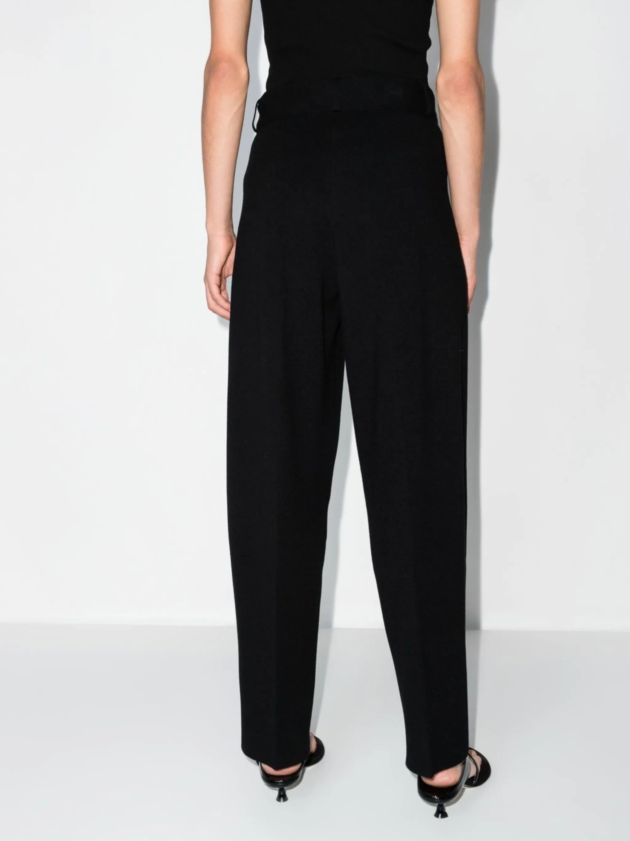 Madeleine logo-plaque knitted trousers
