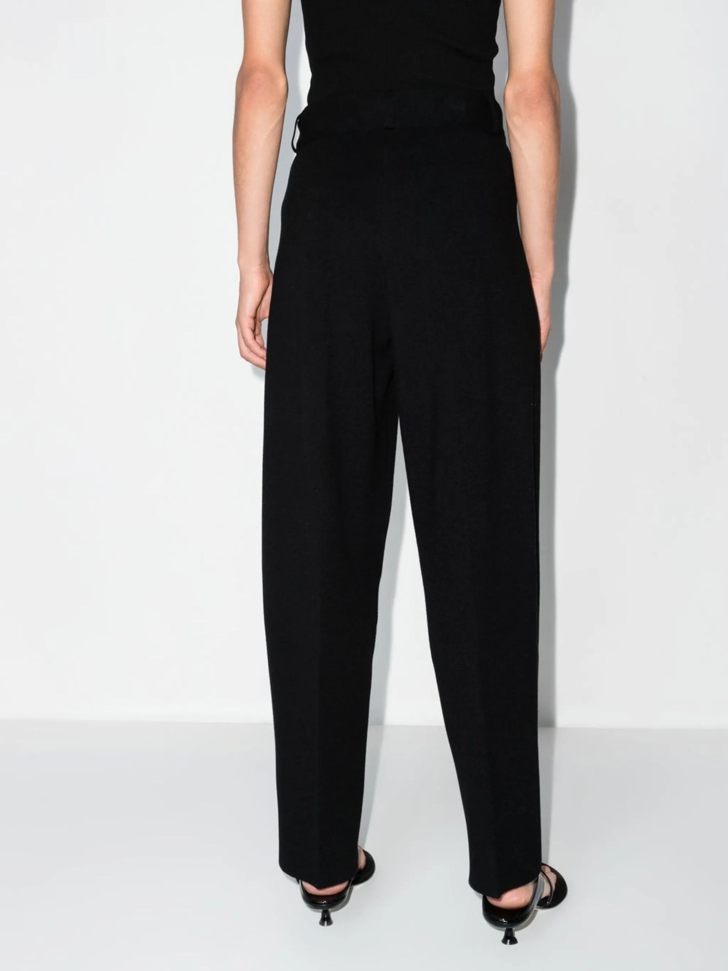 Madeleine logo-plaque knitted trousers